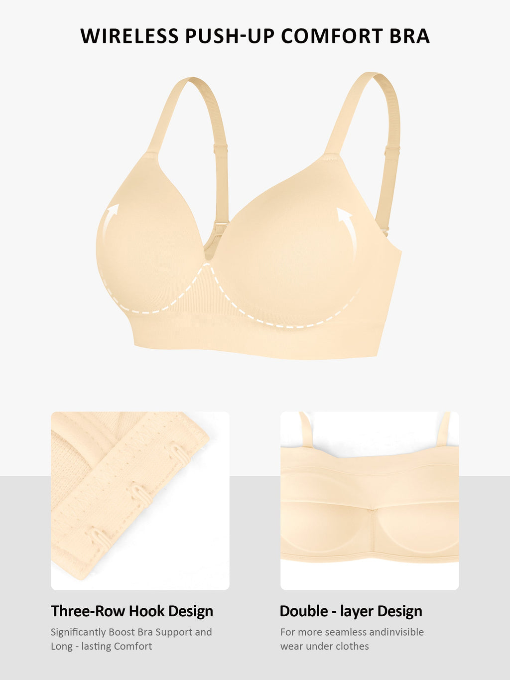 MyCurve 1 Push-Up Seamless Bra + 1 Smooth Seamless Bra
