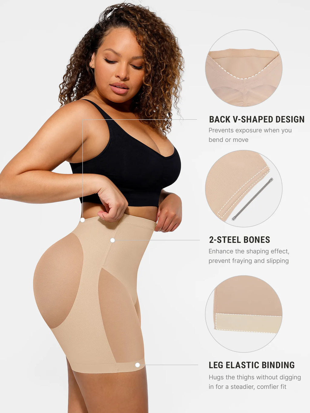 Conjunto de body y pantalones cortos de malla con control de abdomen MyCurve