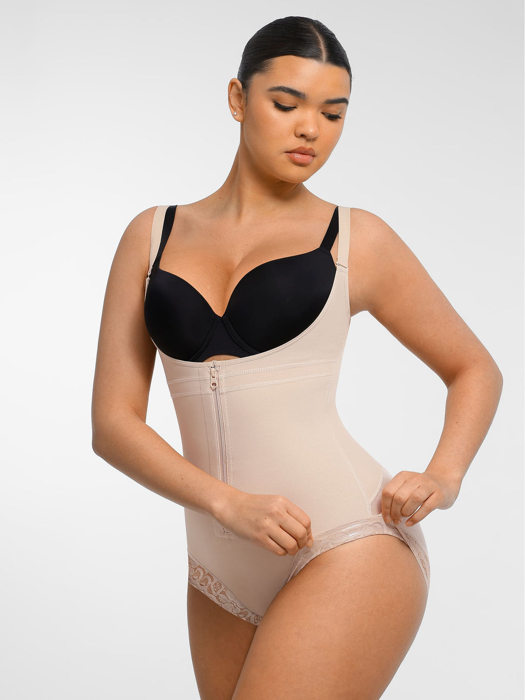 Faja moldeadora MyCurve con escote en U y cremallera frontal ajustable