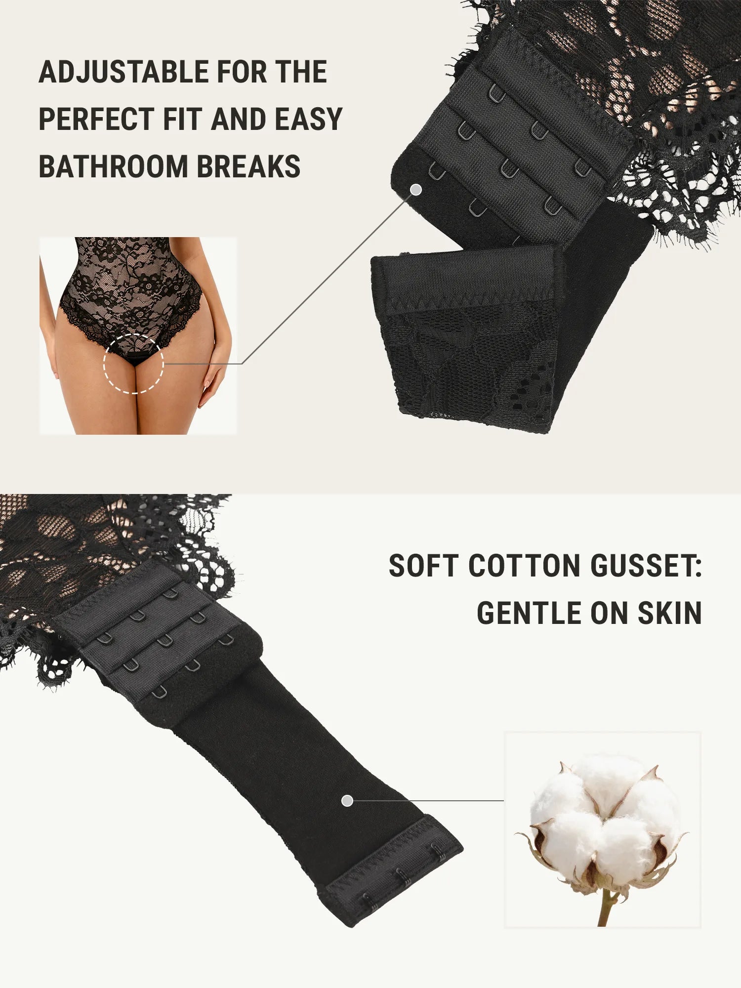 MyCurve Lace V Neck Full Bodysuit