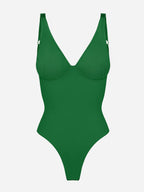 MyCurve Deep V Neck Tummy Control Shapewear Bodysuit