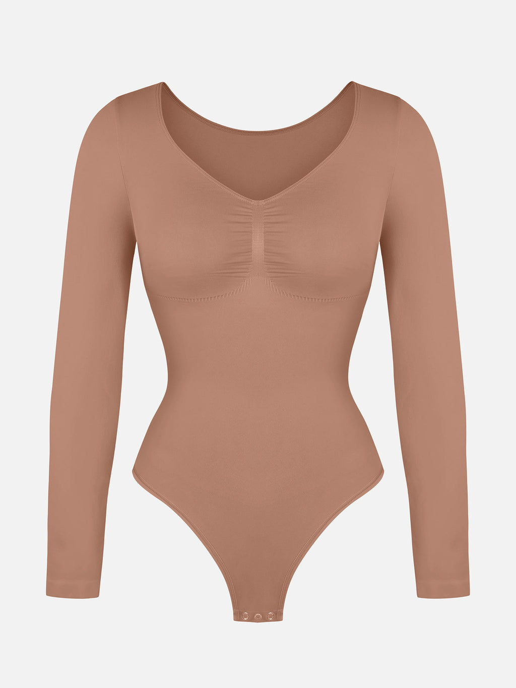 MyCurve Seamless Long Sleeve Tummy Control Thong Bodysuit