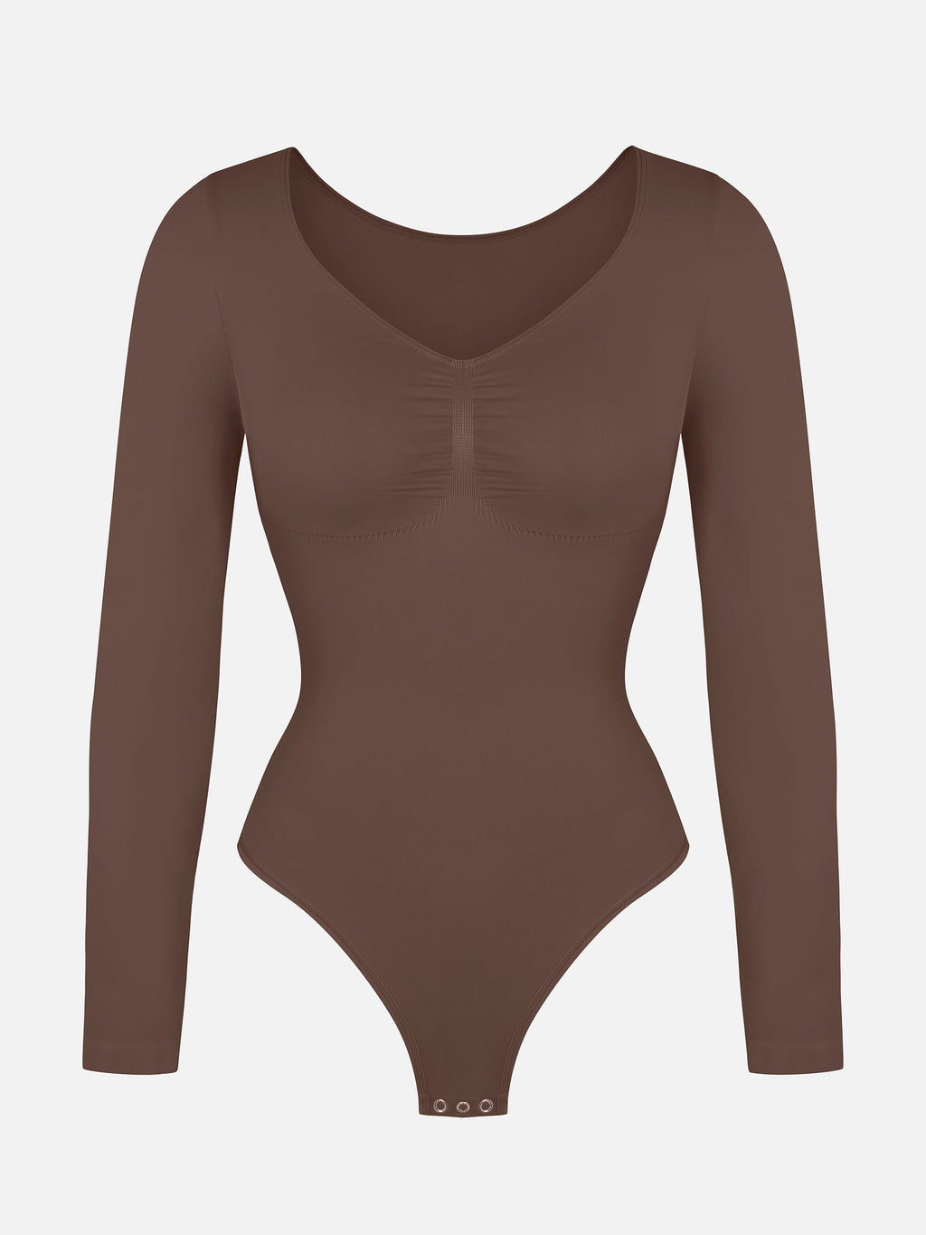 MyCurve Seamless Long Sleeve Tummy Control Thong Bodysuit