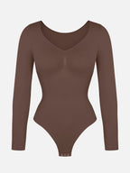 MyCurve Seamless Long Sleeve Tummy Control Thong Bodysuit