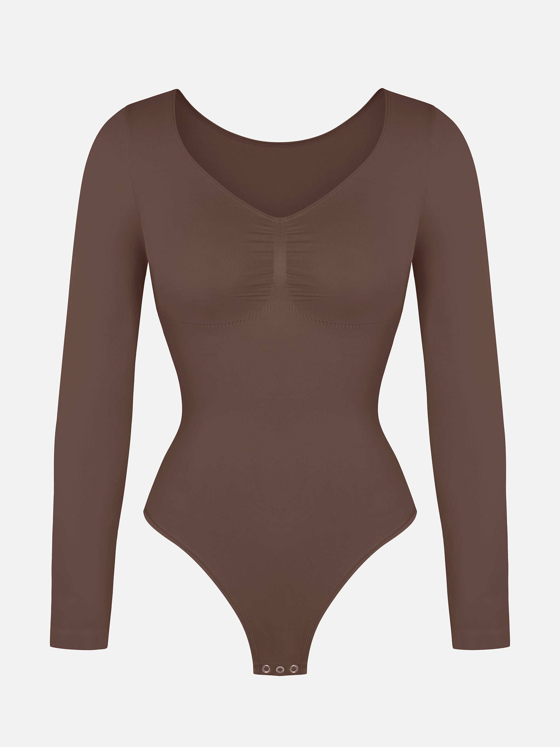 MyCurve Seamless Long Sleeve Tummy Control Thong Bodysuit