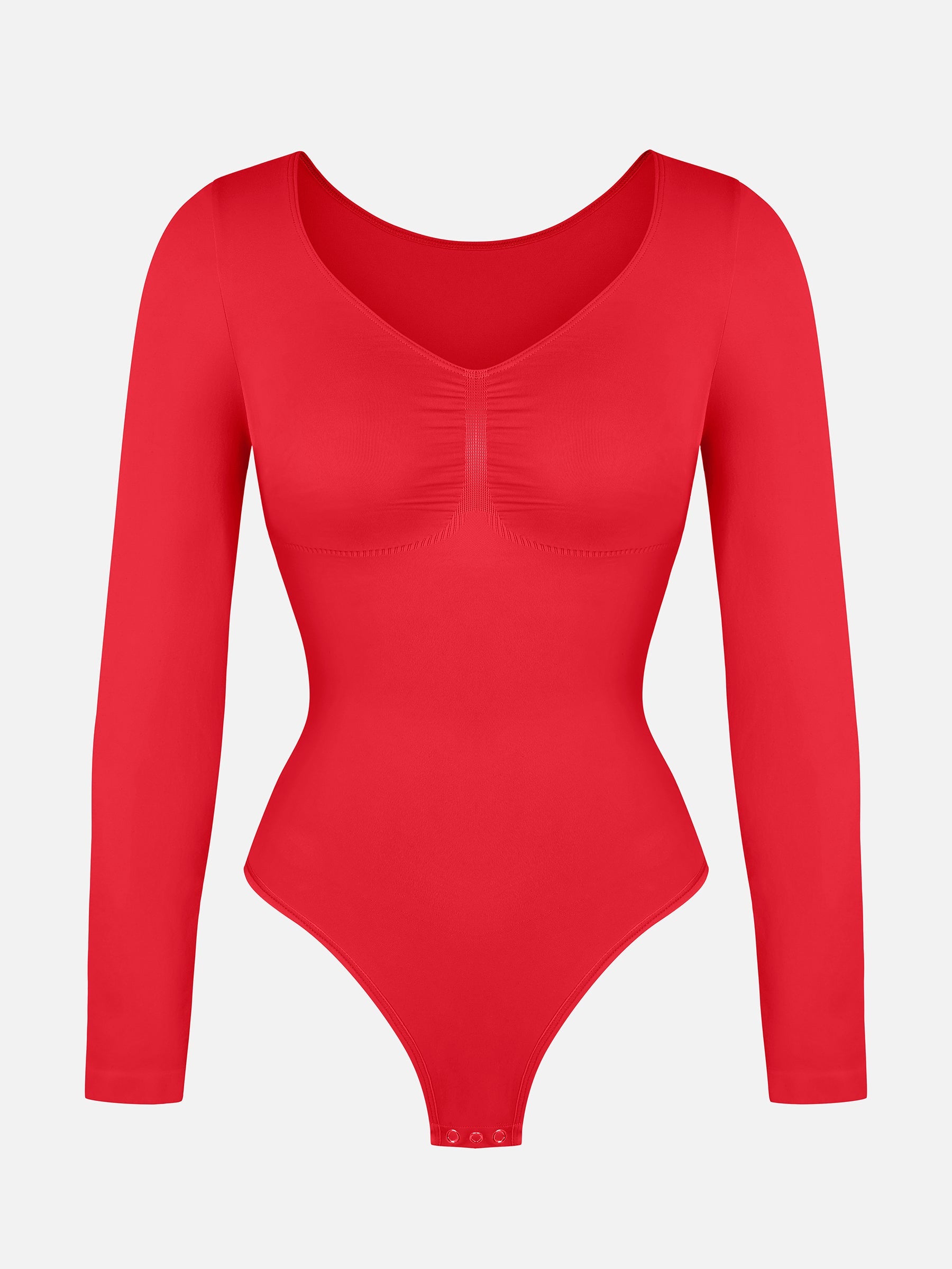 MyCurve Seamless Long Sleeve Tummy Control Thong Bodysuit