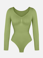 MyCurve Seamless Long Sleeve Tummy Control Thong Bodysuit