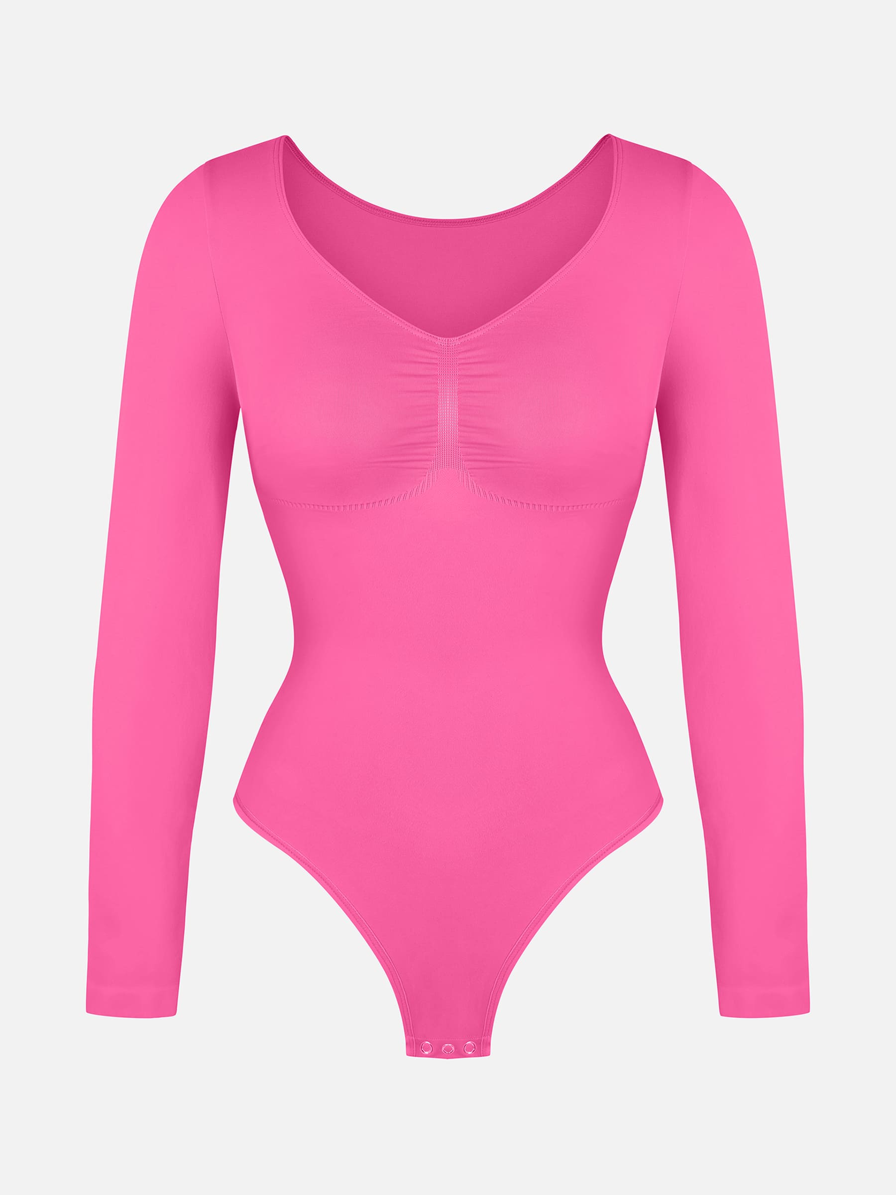 MyCurve Seamless Long Sleeve Tummy Control Thong Bodysuit