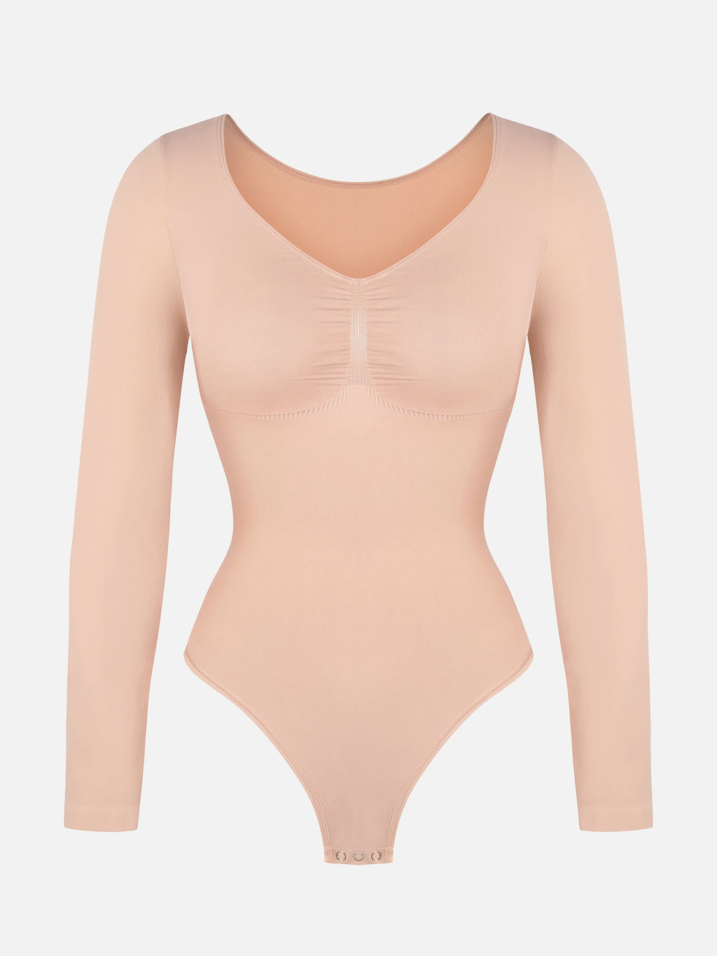 MyCurve Seamless Long Sleeve Tummy Control Thong Bodysuit