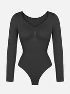 MyCurve Seamless Long Sleeve Tummy Control Thong Bodysuit