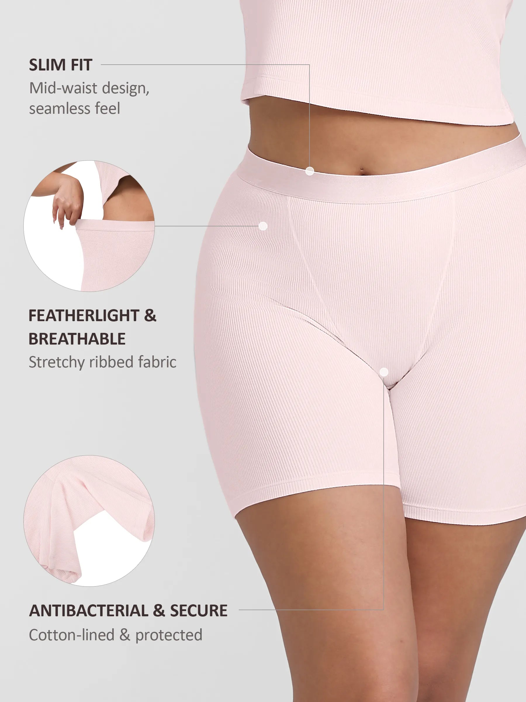 MyCurve Comfortable Stretchy Mid-Waist Boxer Shorts