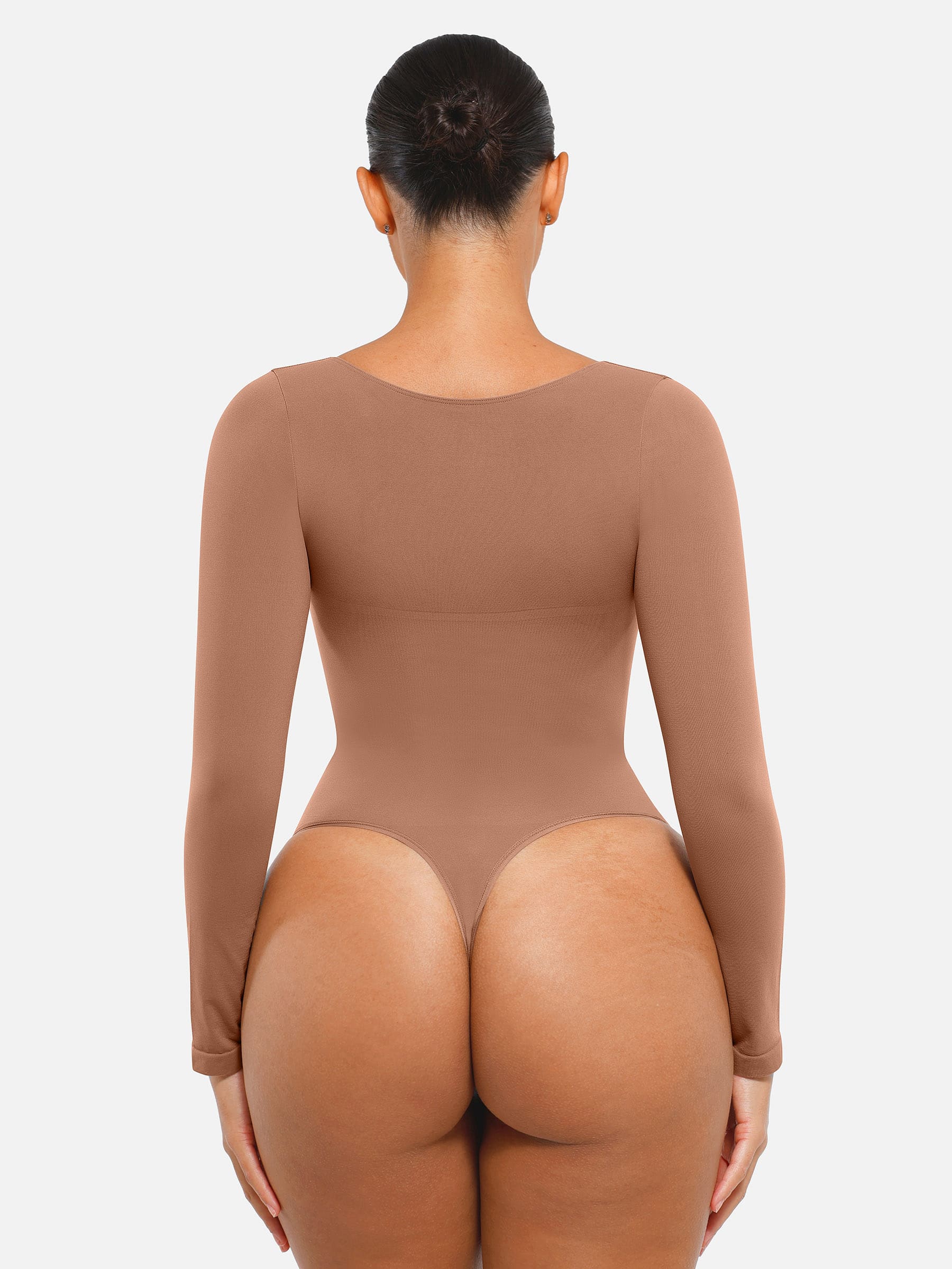 MyCurve Seamless Long Sleeve Tummy Control Thong Bodysuit
