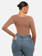MyCurve Seamless Long Sleeve Tummy Control Thong Bodysuit