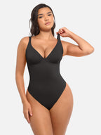 MyCurve Deep V Neck Tummy Control Shapewear Bodysuit