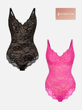 MyCurve 2-Pack Lace V Neck Full Bodysuit Bundle