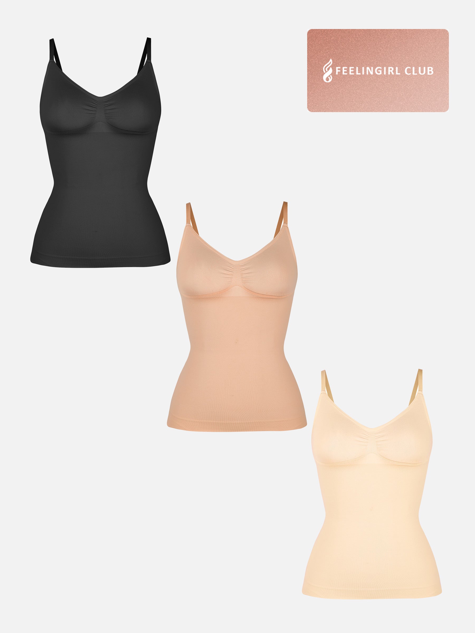 MyCurve 3-Pack Bust Support and Waist Control Shape Tank Top Bundle