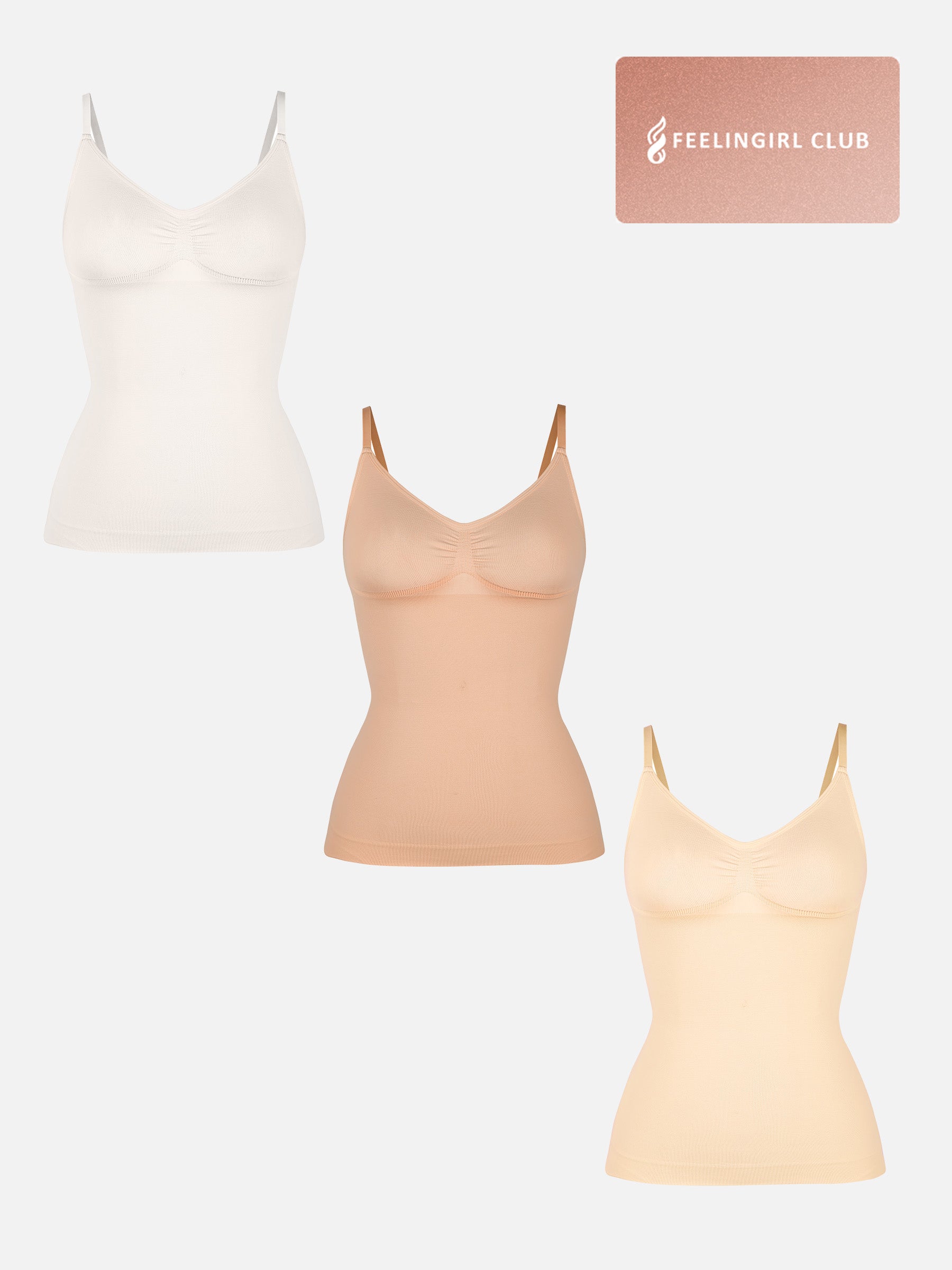 MyCurve 3-Pack Bust Support and Waist Control Shape Tank Top Bundle