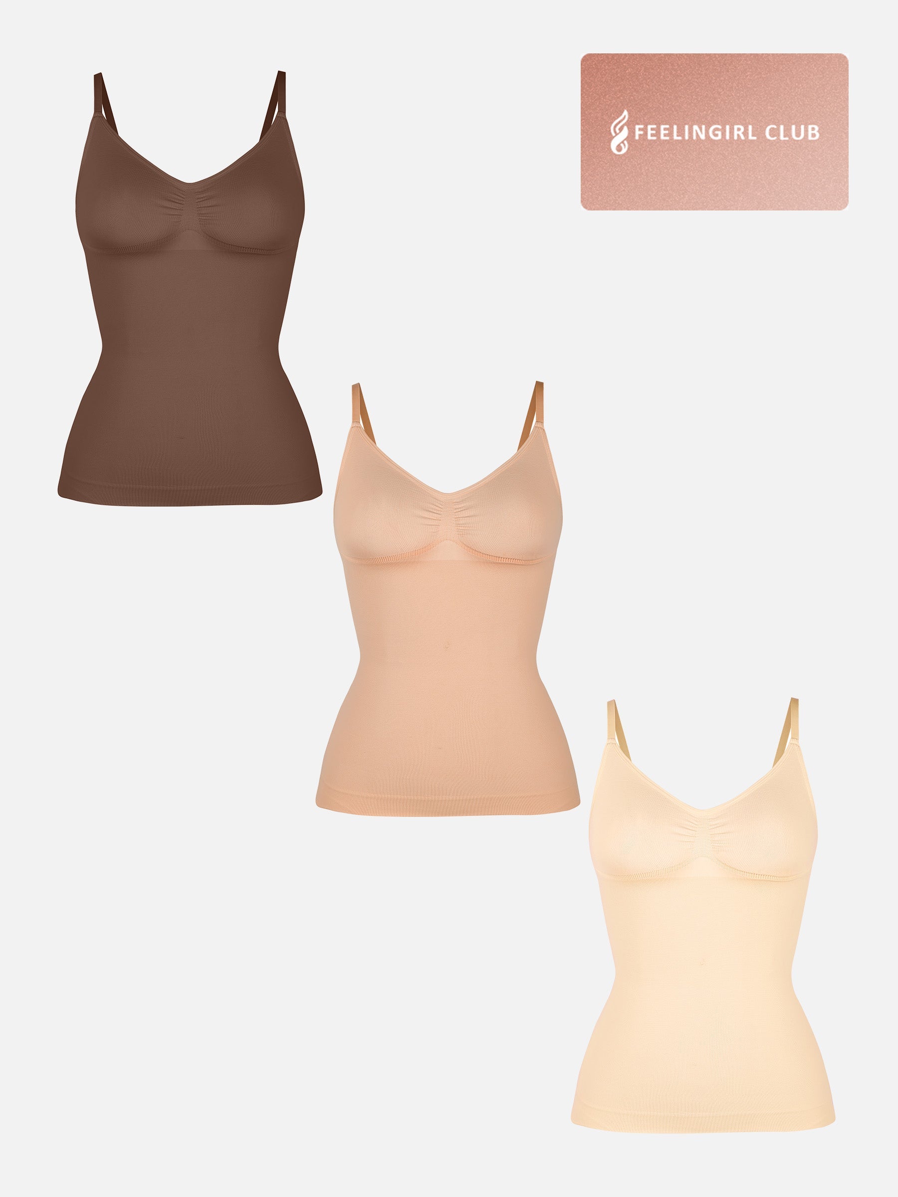 MyCurve 3-Pack Bust Support and Waist Control Shape Tank Top Bundle