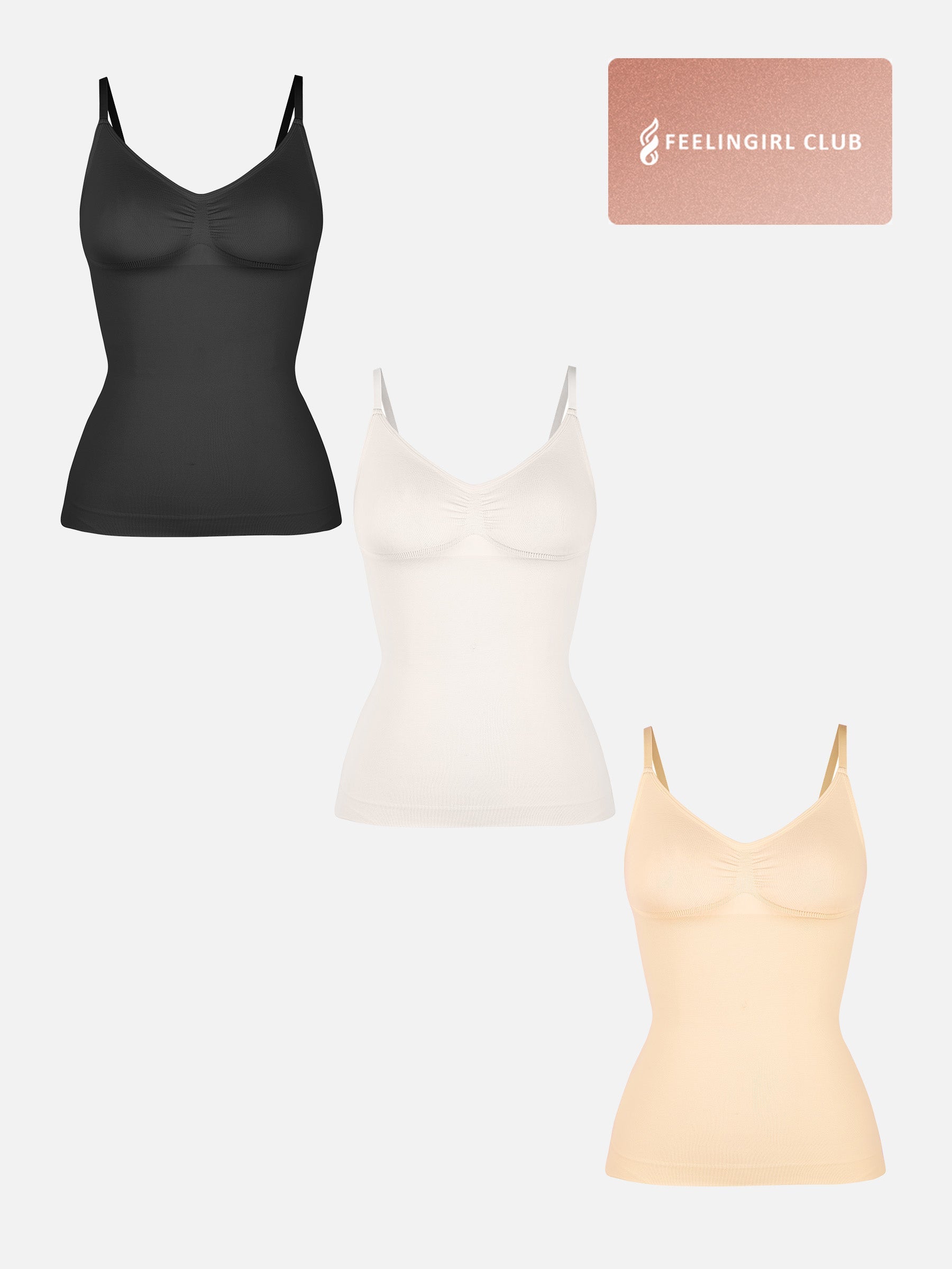 MyCurve 3-Pack Bust Support and Waist Control Shape Tank Top Bundle