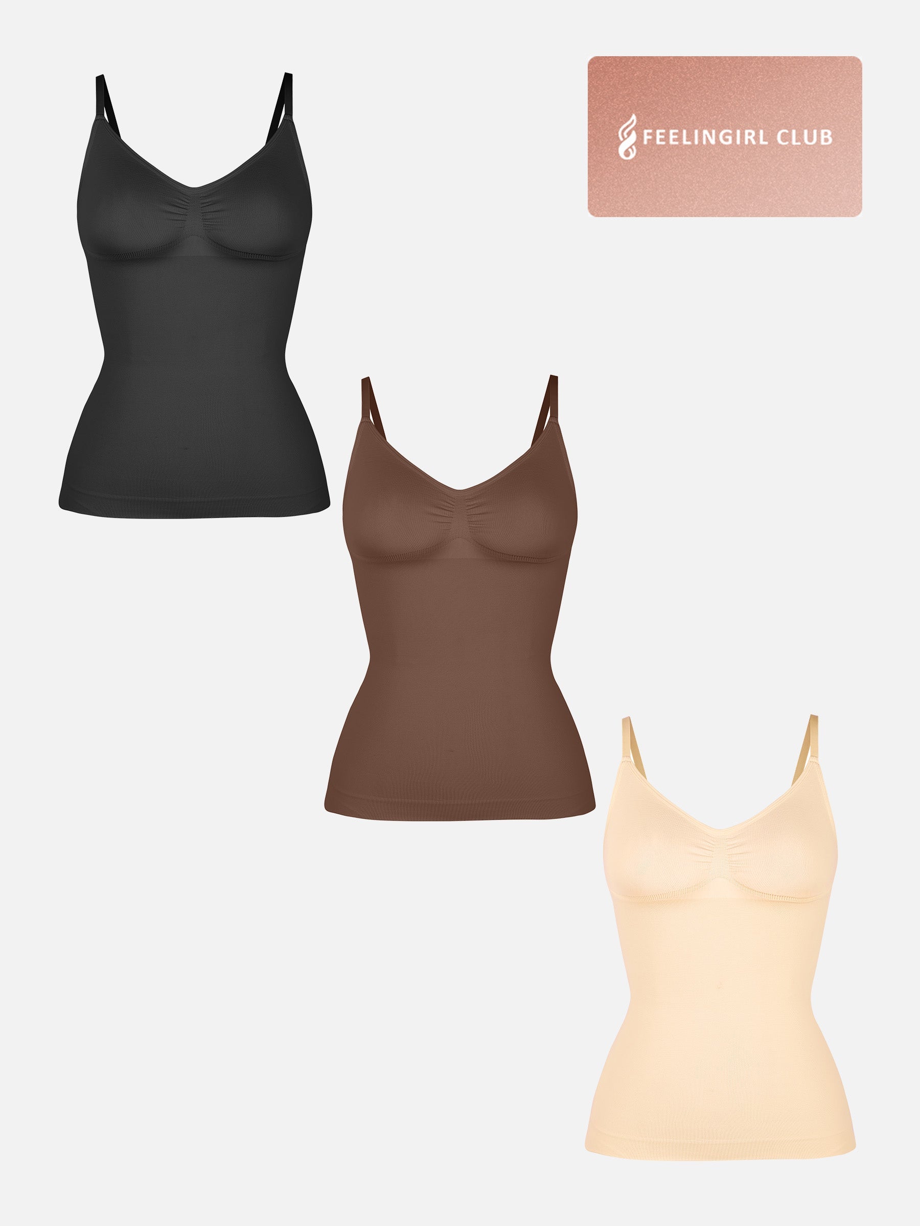 MyCurve 3-Pack Bust Support and Waist Control Shape Tank Top Bundle