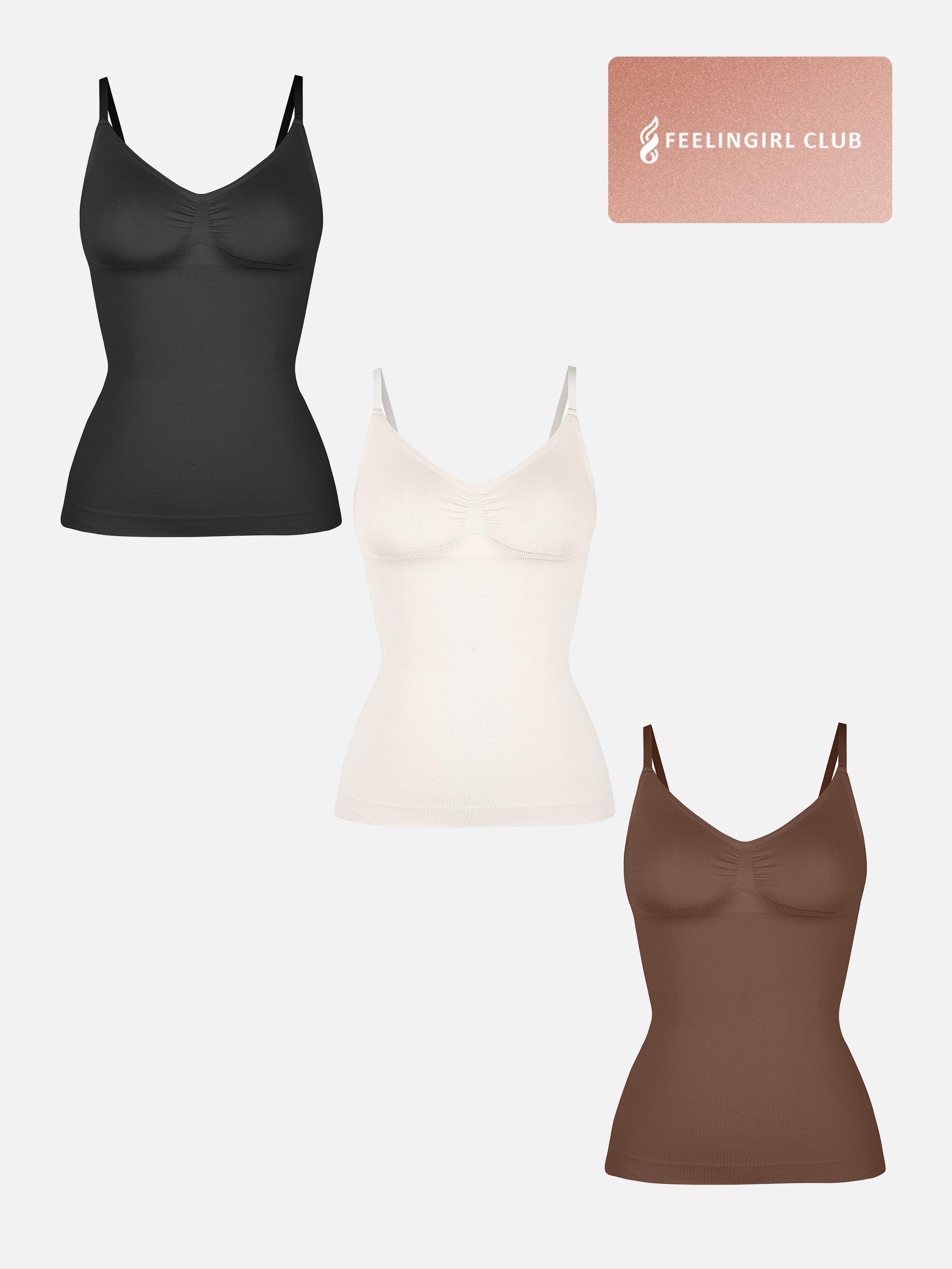 MyCurve 3-Pack Bust Support and Waist Control Shape Tank Top Bundle