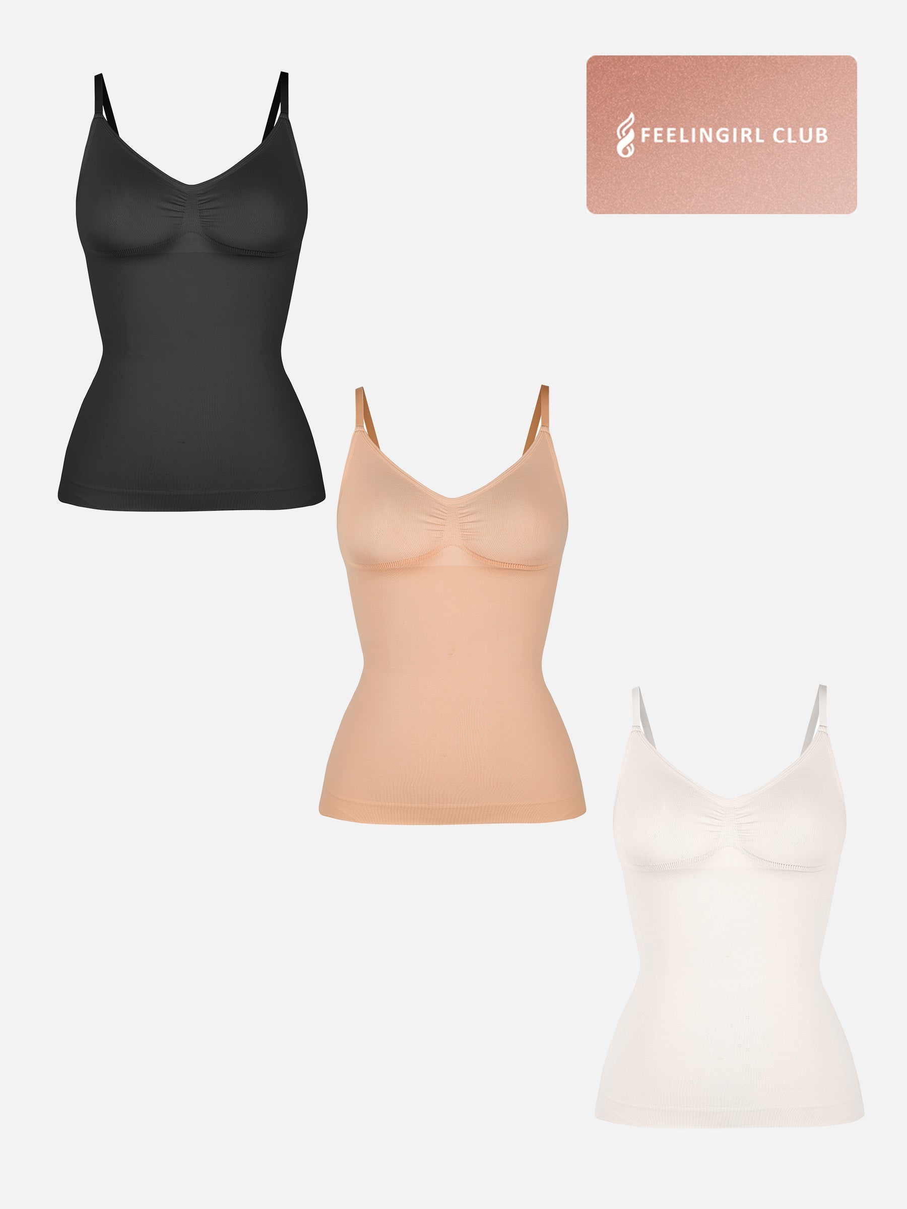 MyCurve 3-Pack Bust Support and Waist Control Shape Tank Top Bundle