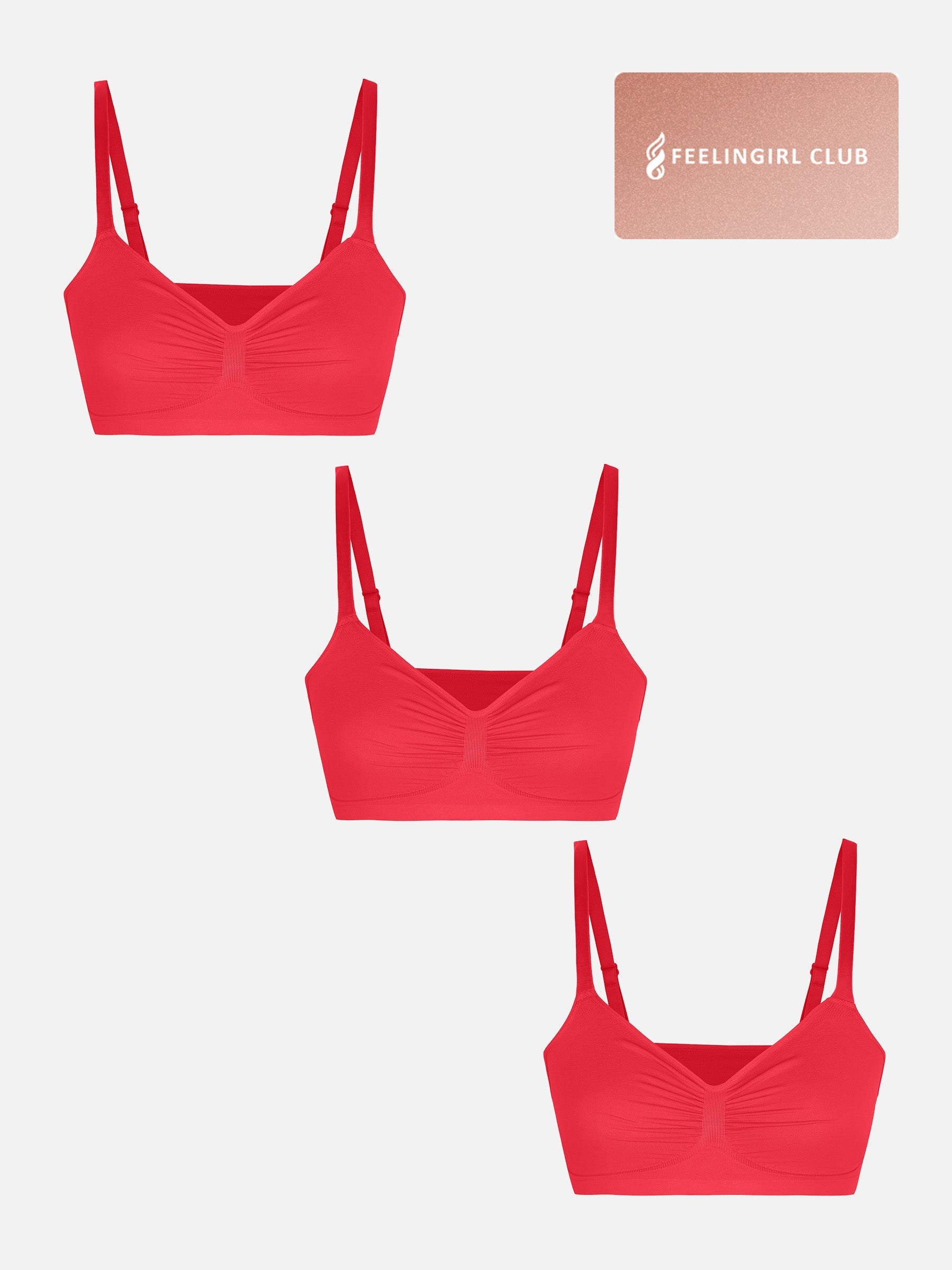 MyCurve 3-Pack Smooth Seamless Wireless Bra Bundle