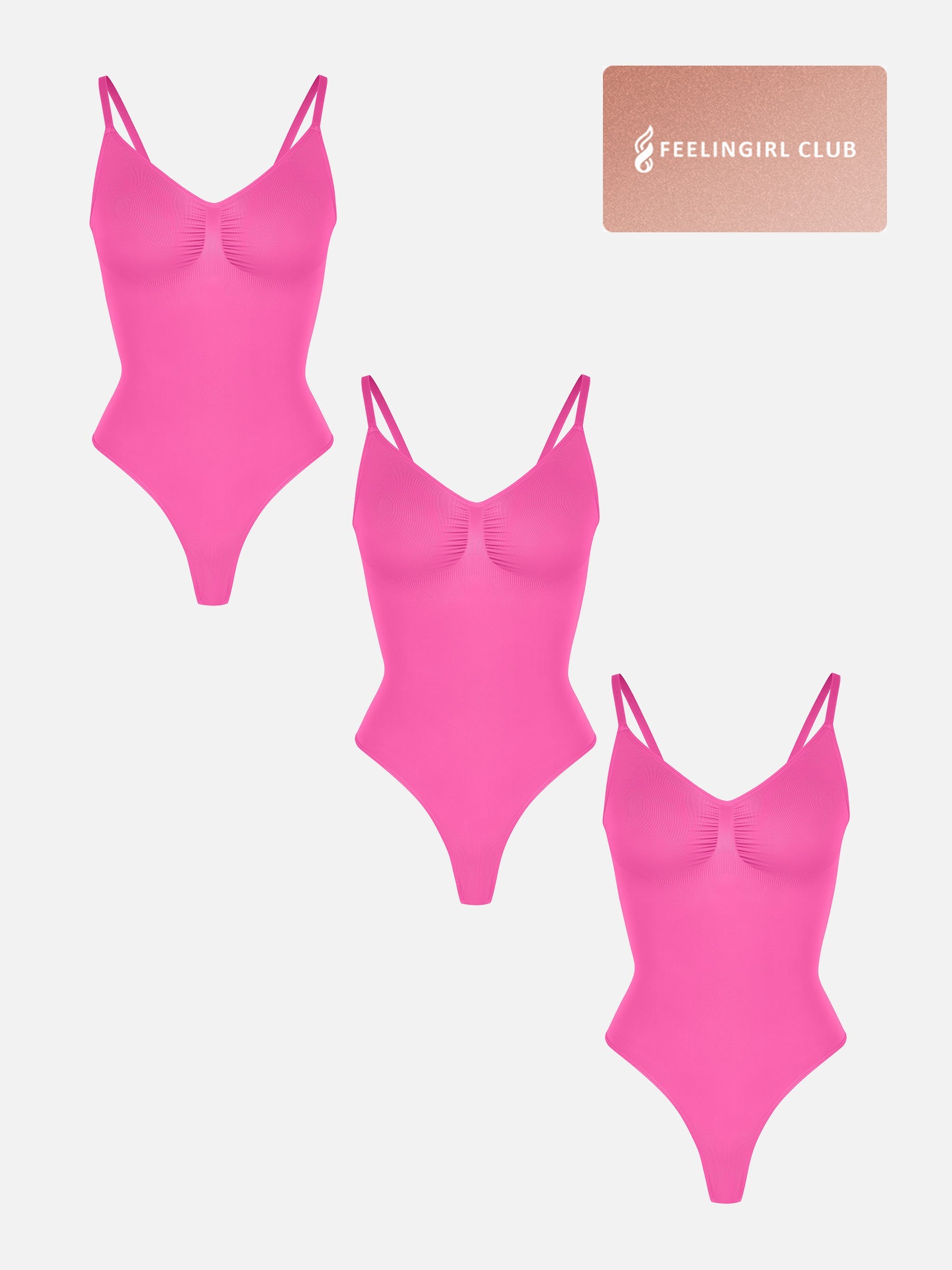 MyCurve 3-Pack Tummy Control Seamless Bodysuit Bundle