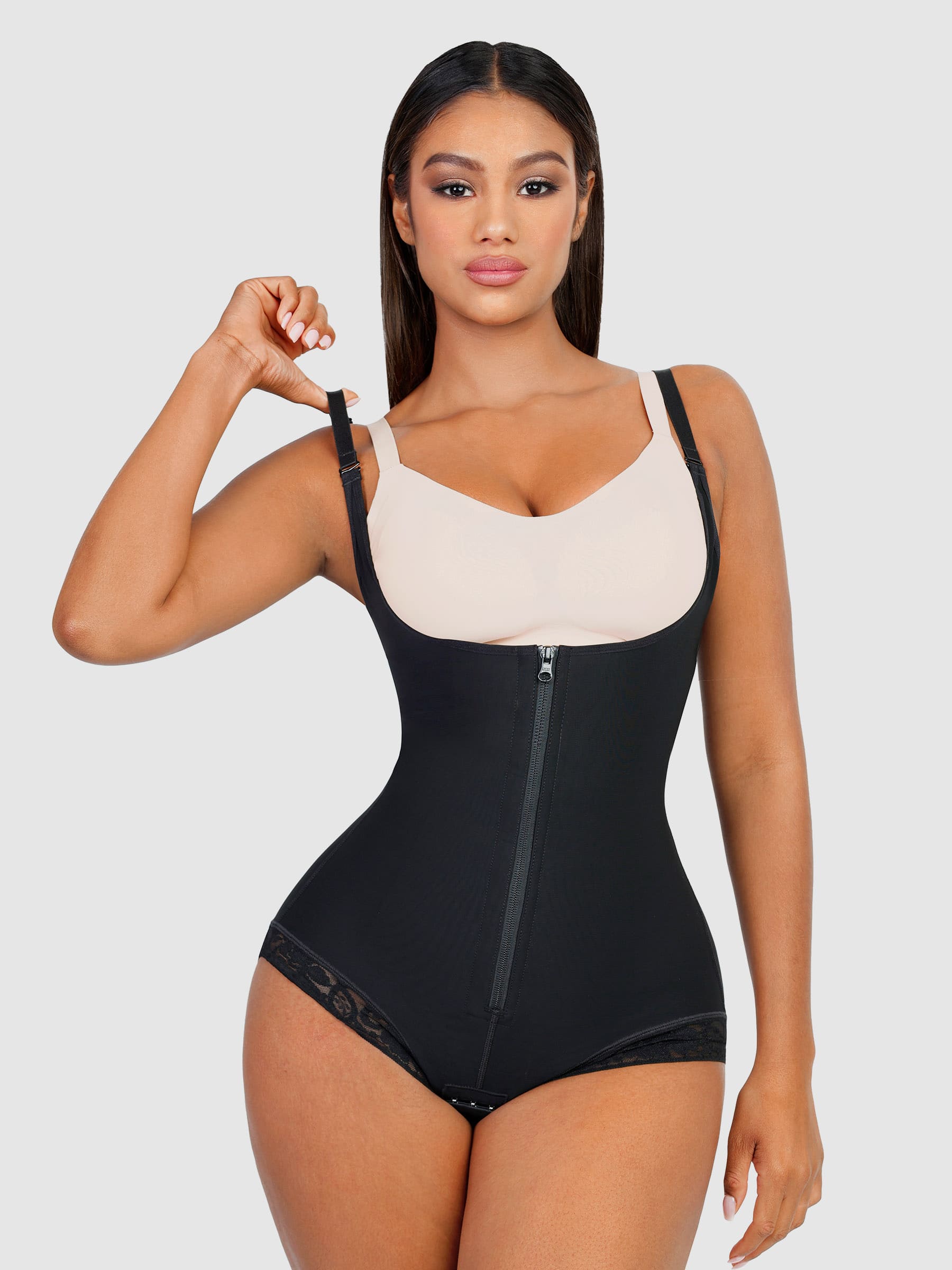 MyCurve Adjustable U-Plunge Front Zipper Shapewear