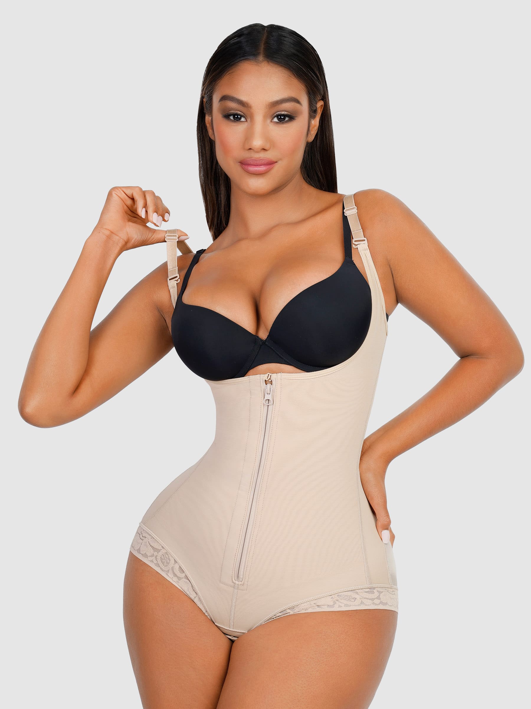 MyCurve Adjustable U-Plunge Front Zipper Shapewear