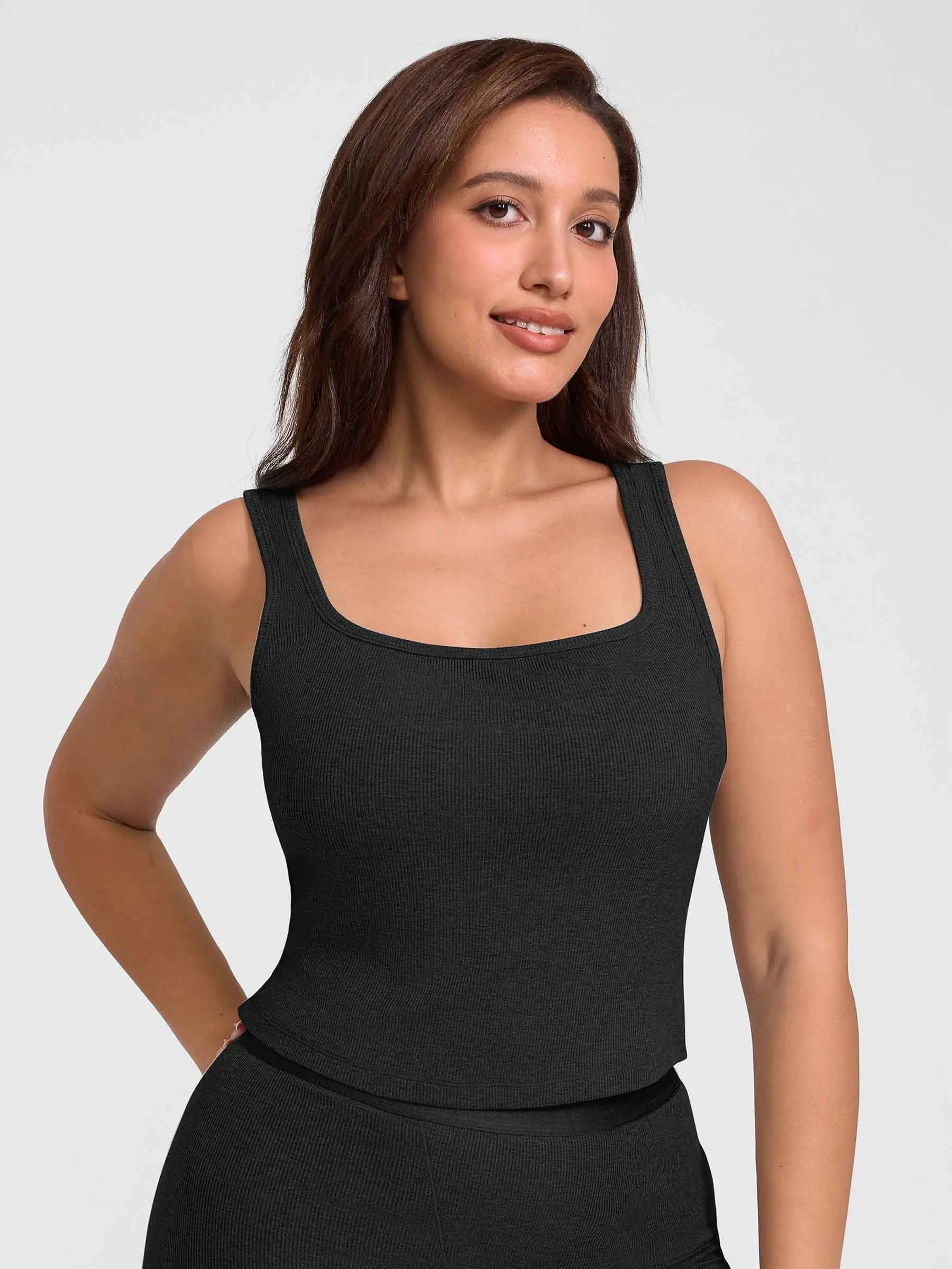 MyCurve Breathable Ribbed Sleeveless Tank Top