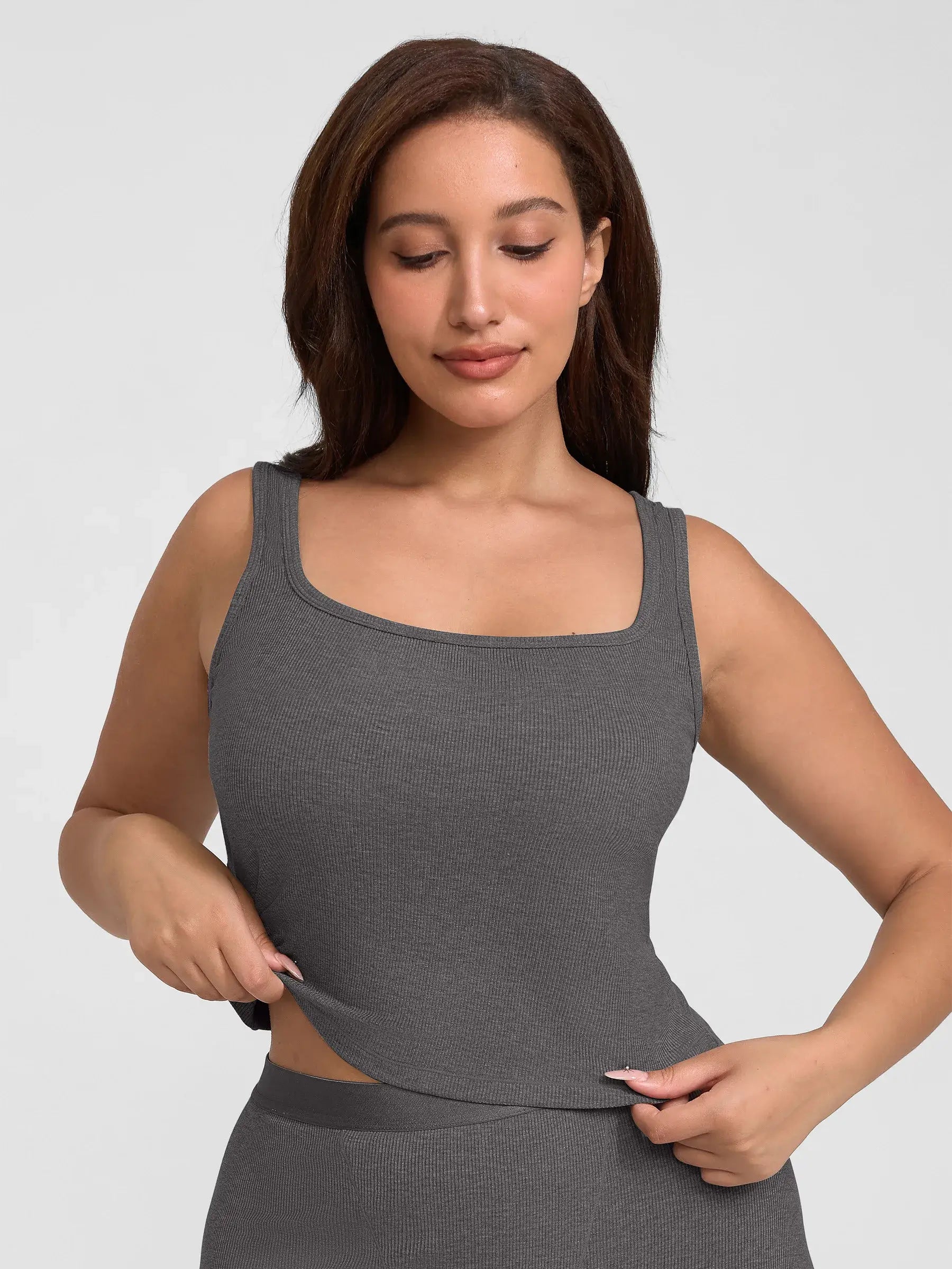 MyCurve Breathable Ribbed Sleeveless Tank Top