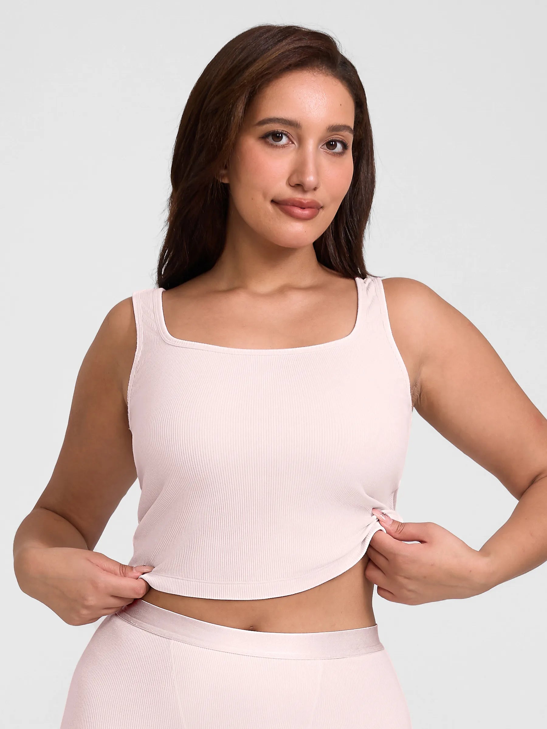 MyCurve Breathable Ribbed Sleeveless Tank Top