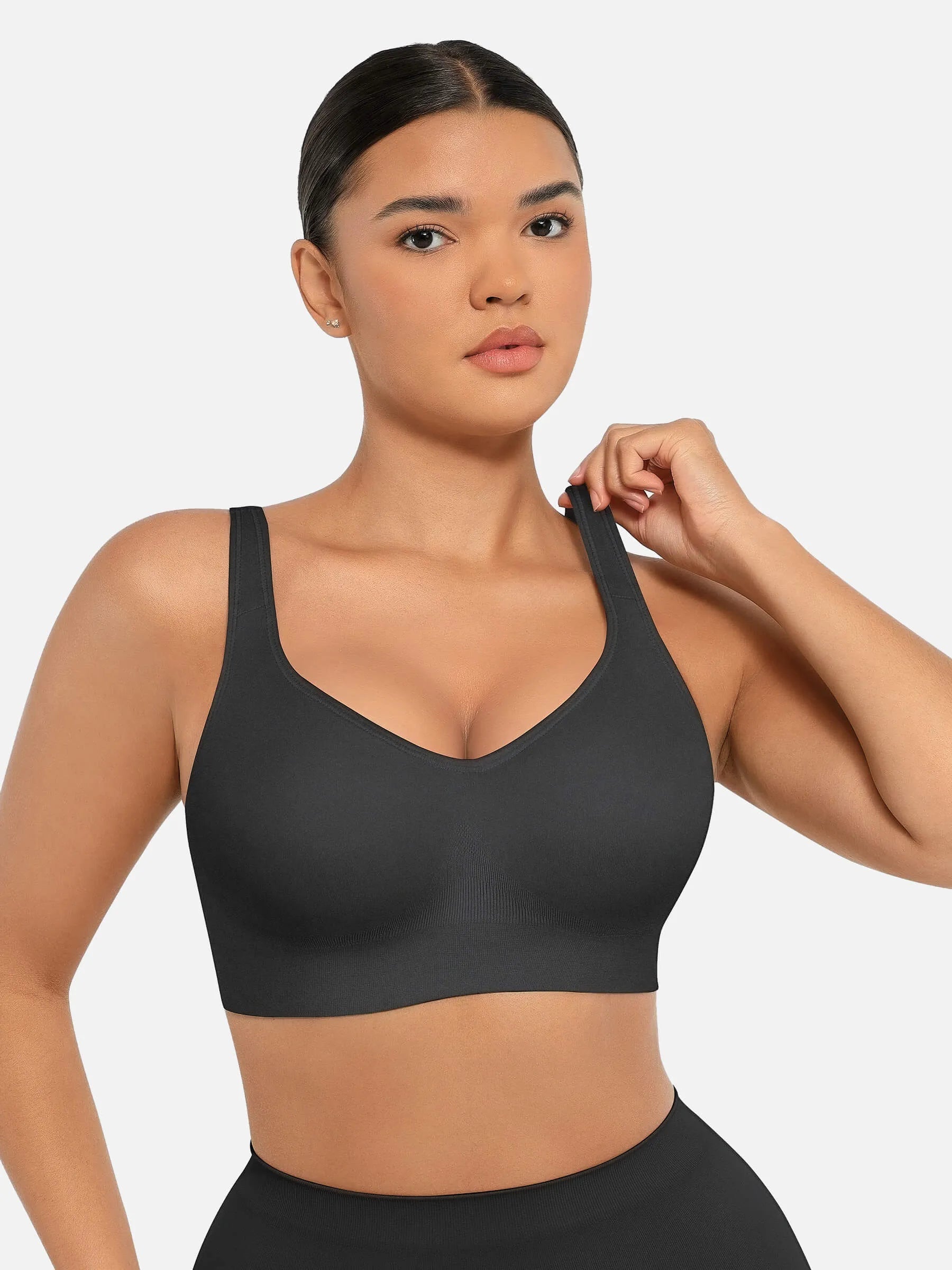 MyCurve Built-in Soft Cups Full Coverage Wireless Bra