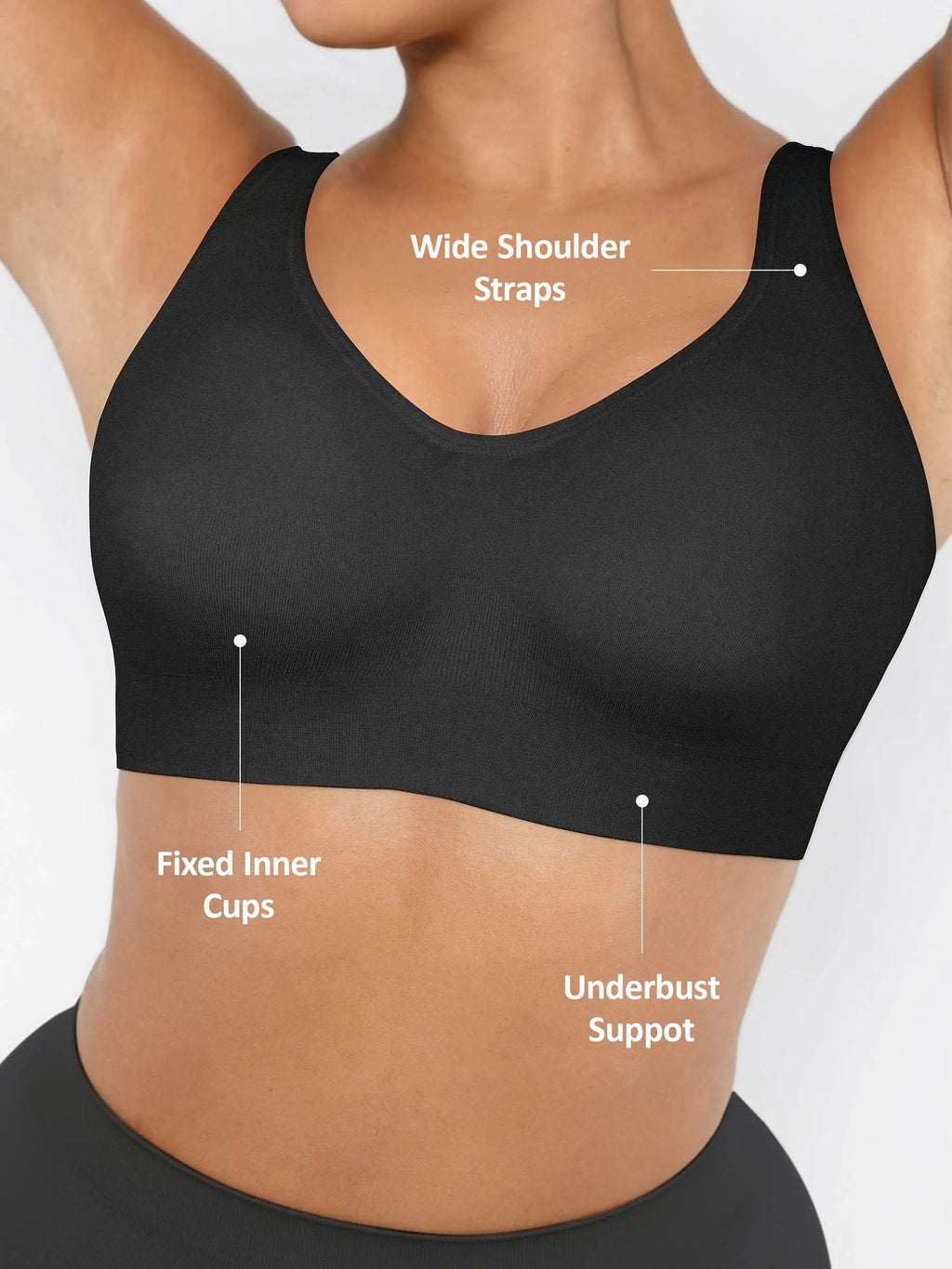 MyCurve Built-in Soft Cups Full Coverage Wireless Bra