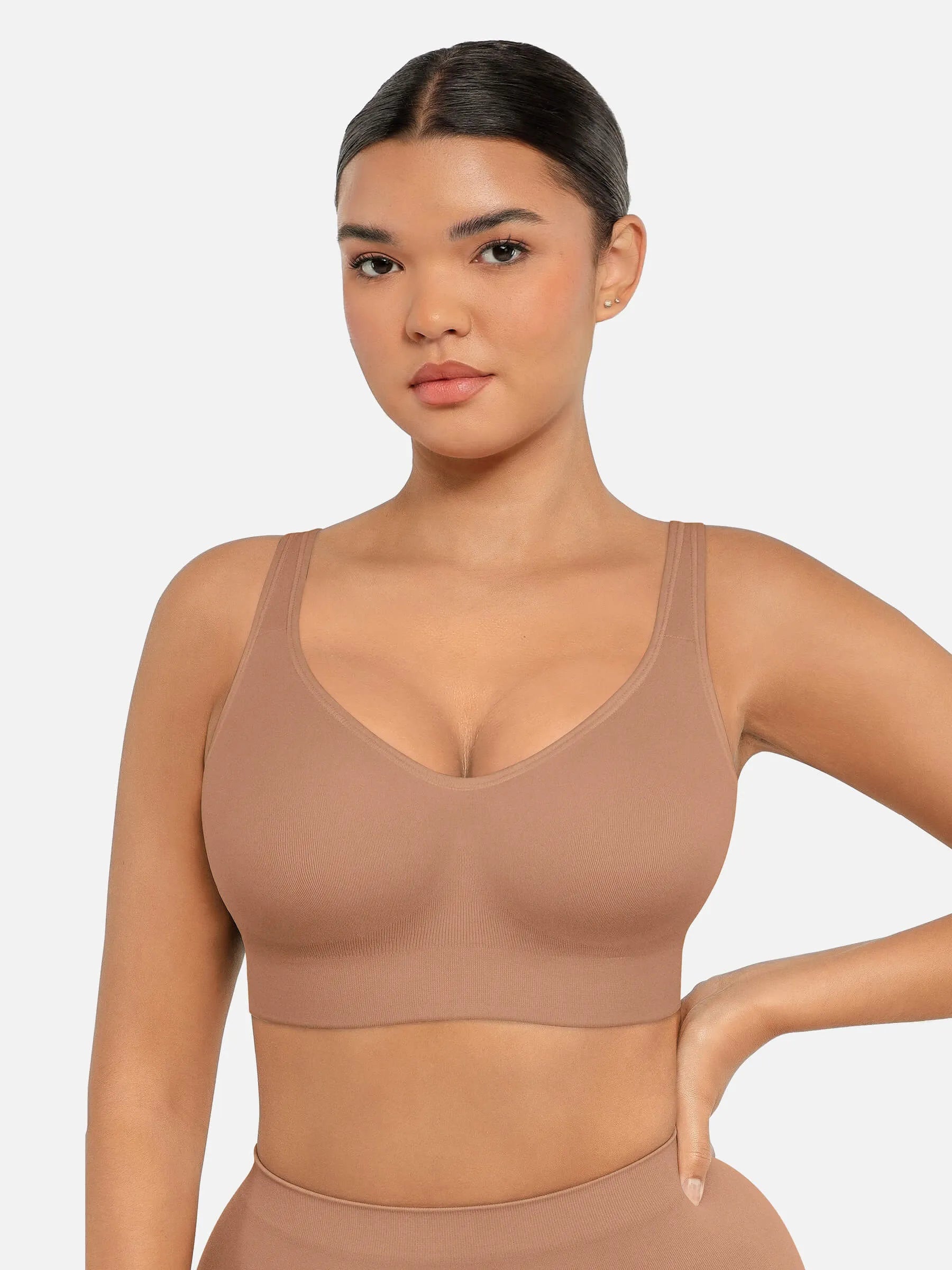 MyCurve Built-in Soft Cups Full Coverage Wireless Bra