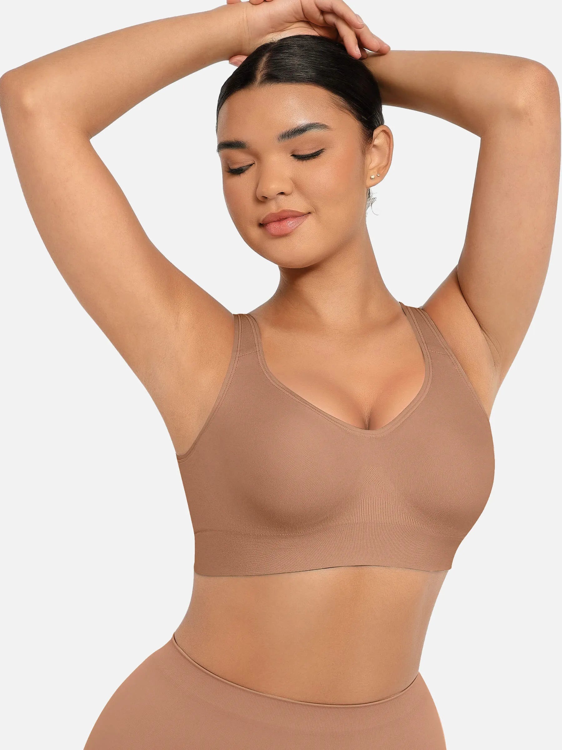 MyCurve Built-in Soft Cups Full Coverage Wireless Bra