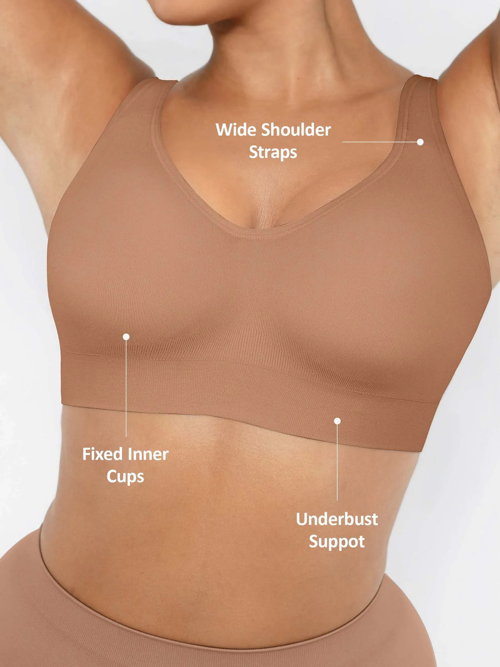 MyCurve Built-in Soft Cups Full Coverage Wireless Bra