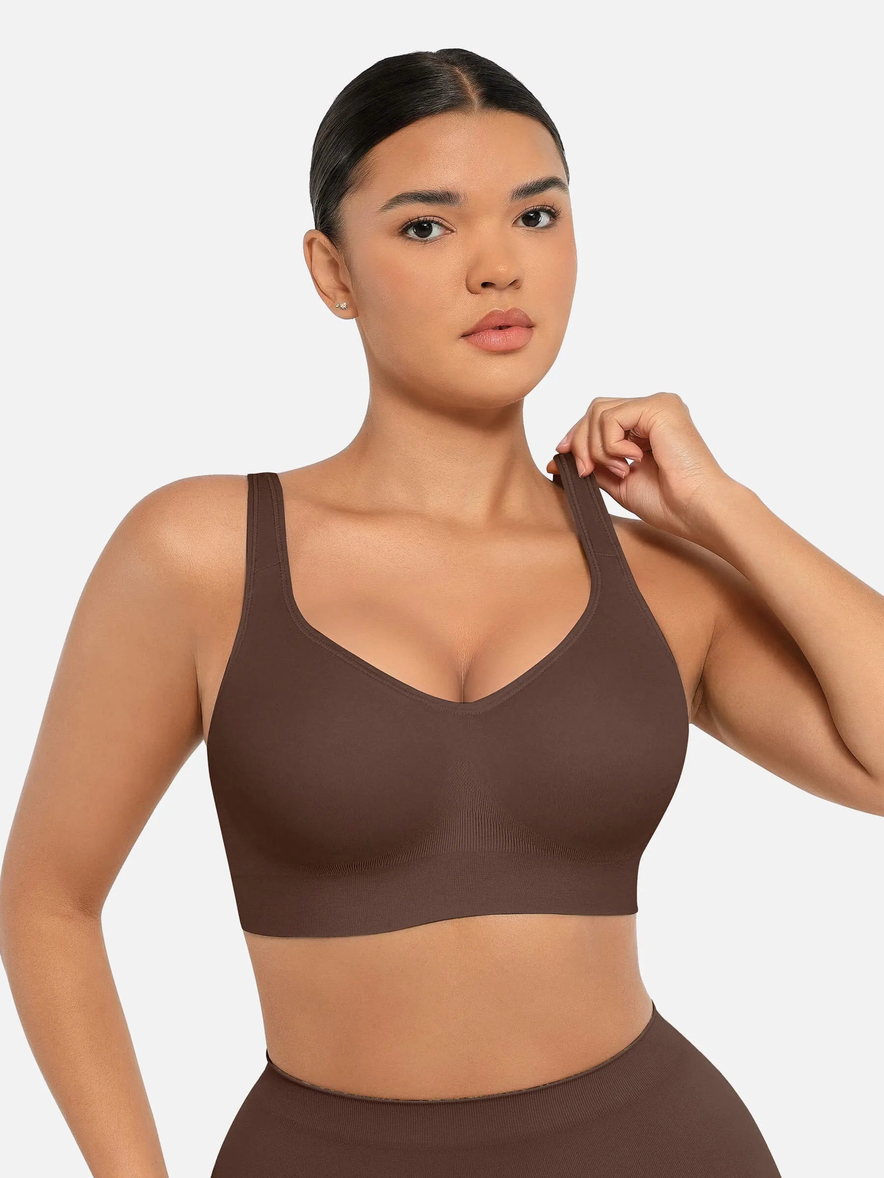 MyCurve Built-in Soft Cups Full Coverage Wireless Bra