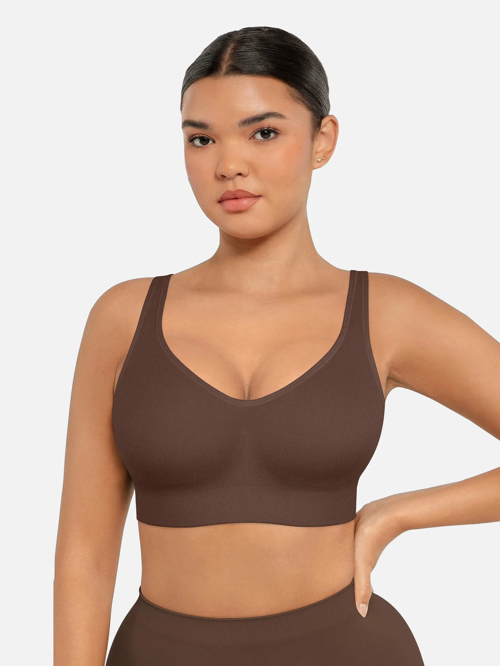 MyCurve Built-in Soft Cups Full Coverage Wireless Bra