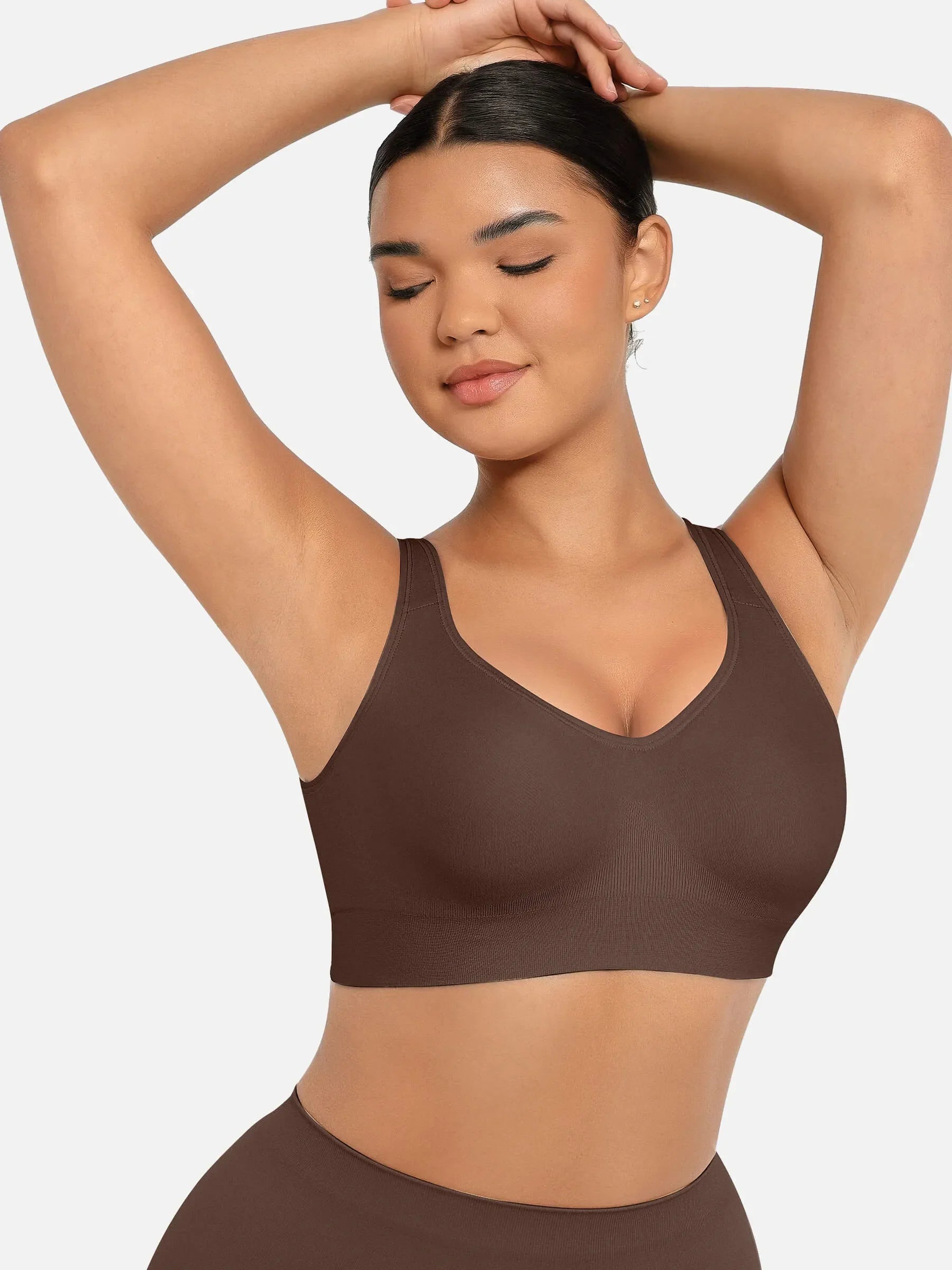 MyCurve Built-in Soft Cups Full Coverage Wireless Bra
