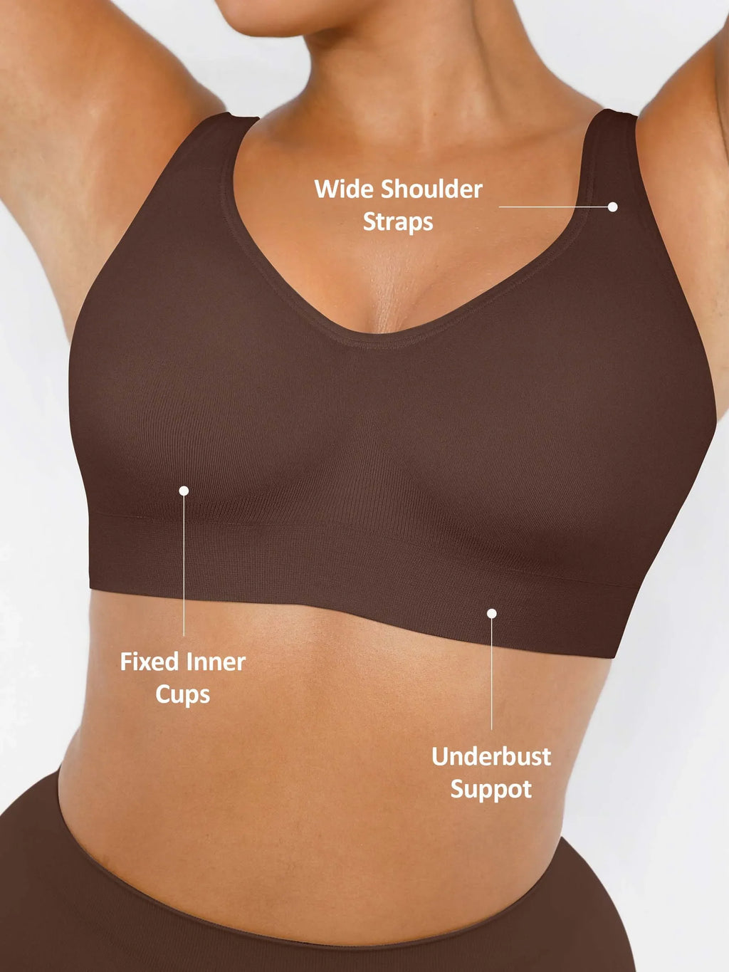 MyCurve Built-in Soft Cups Full Coverage Wireless Bra