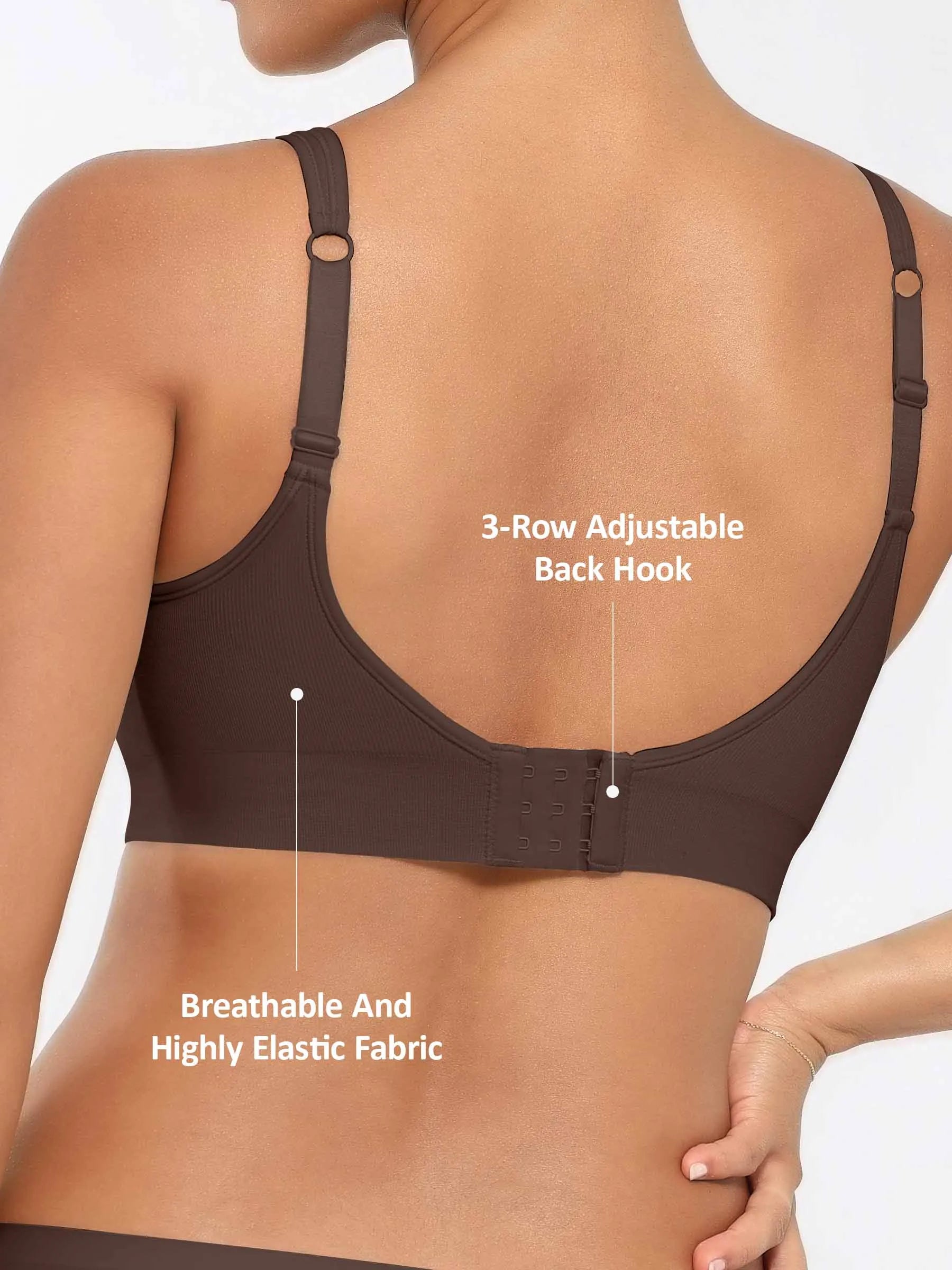 MyCurve Built-in Soft Cups Full Coverage Wireless Bra