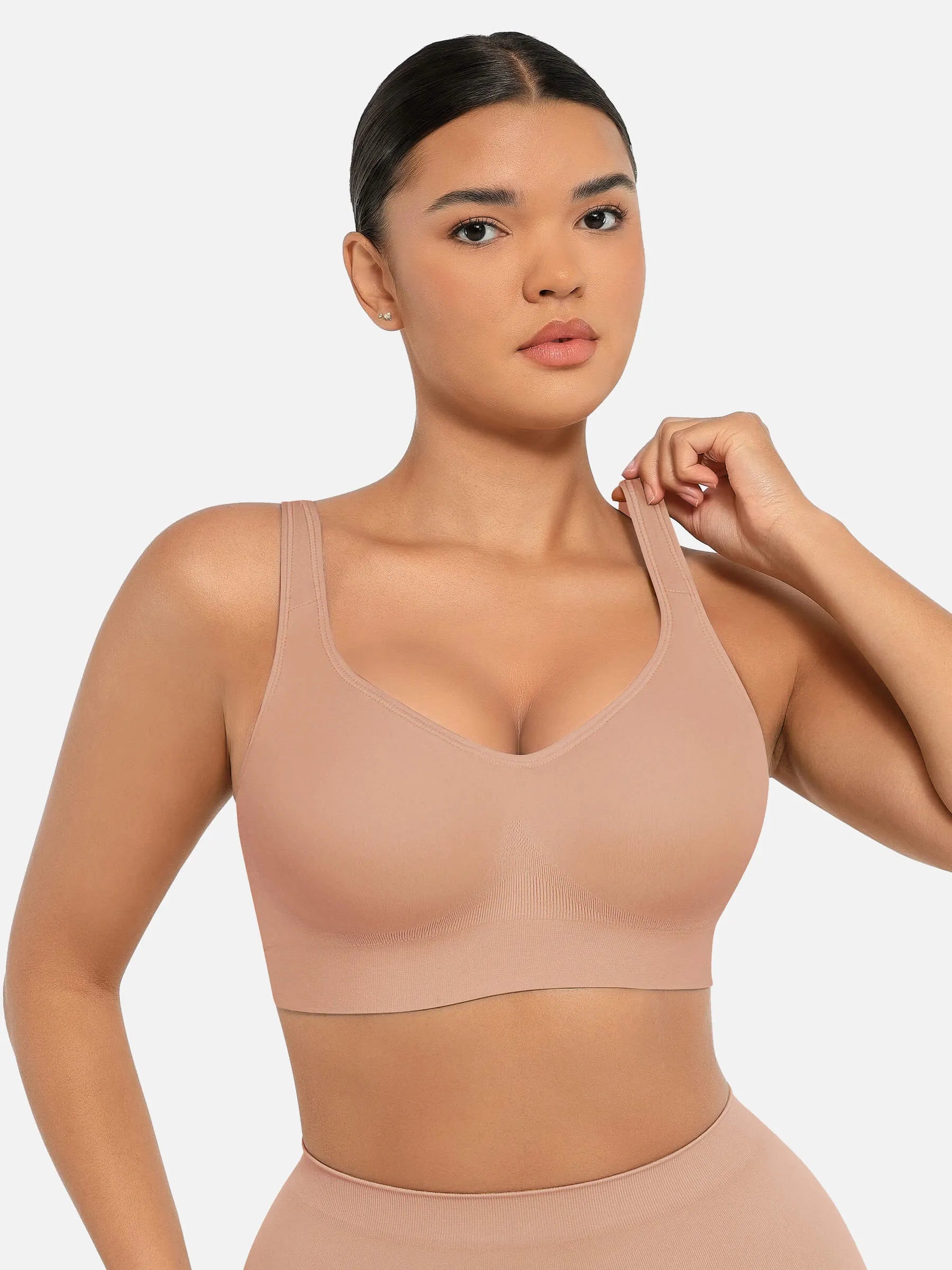 MyCurve Built-in Soft Cups Full Coverage Wireless Bra