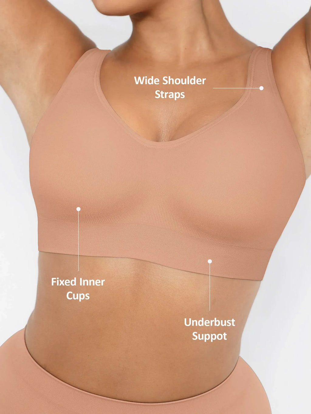 MyCurve Built-in Soft Cups Full Coverage Wireless Bra