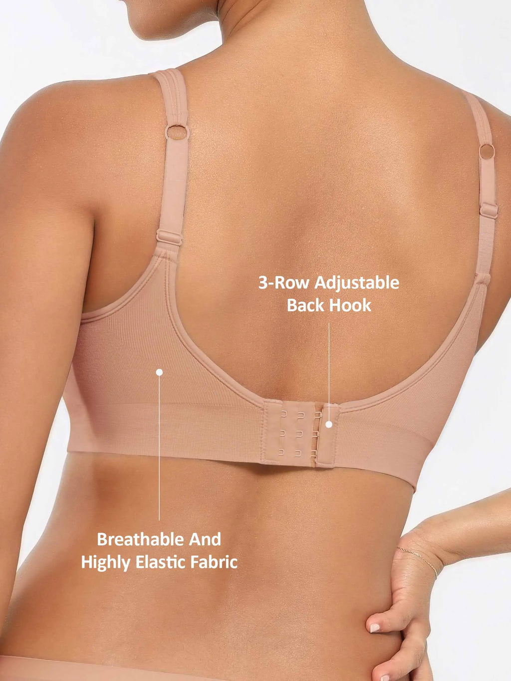 MyCurve Built-in Soft Cups Full Coverage Wireless Bra