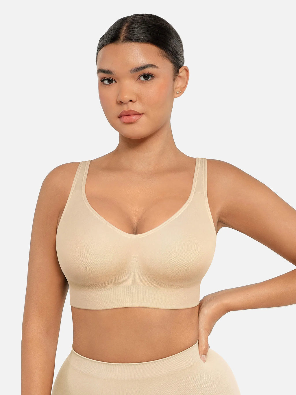 MyCurve Built-in Soft Cups Full Coverage Wireless Bra