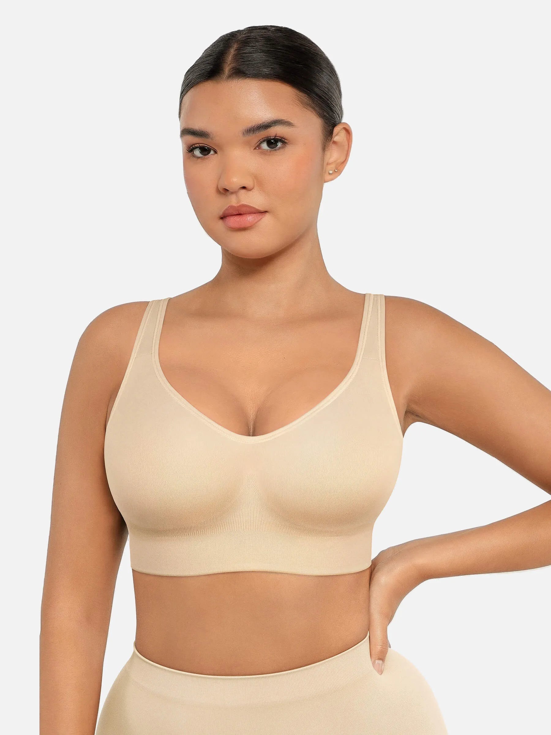 MyCurve Built-in Soft Cups Full Coverage Wireless Bra