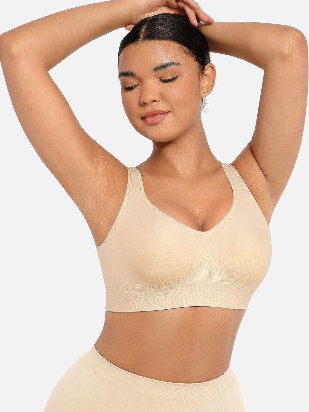 MyCurve Built-in Soft Cups Full Coverage Wireless Bra