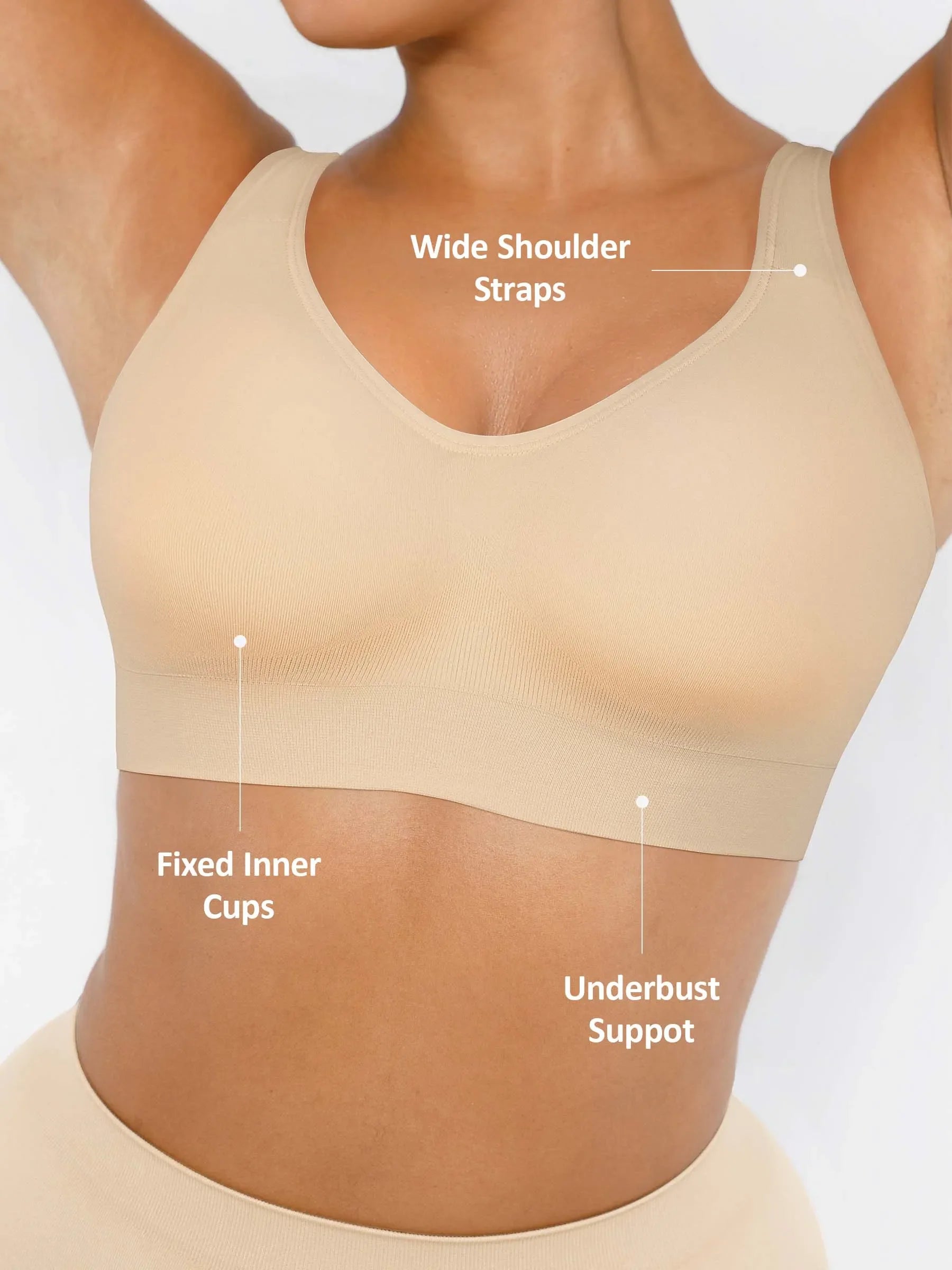 MyCurve Built-in Soft Cups Full Coverage Wireless Bra